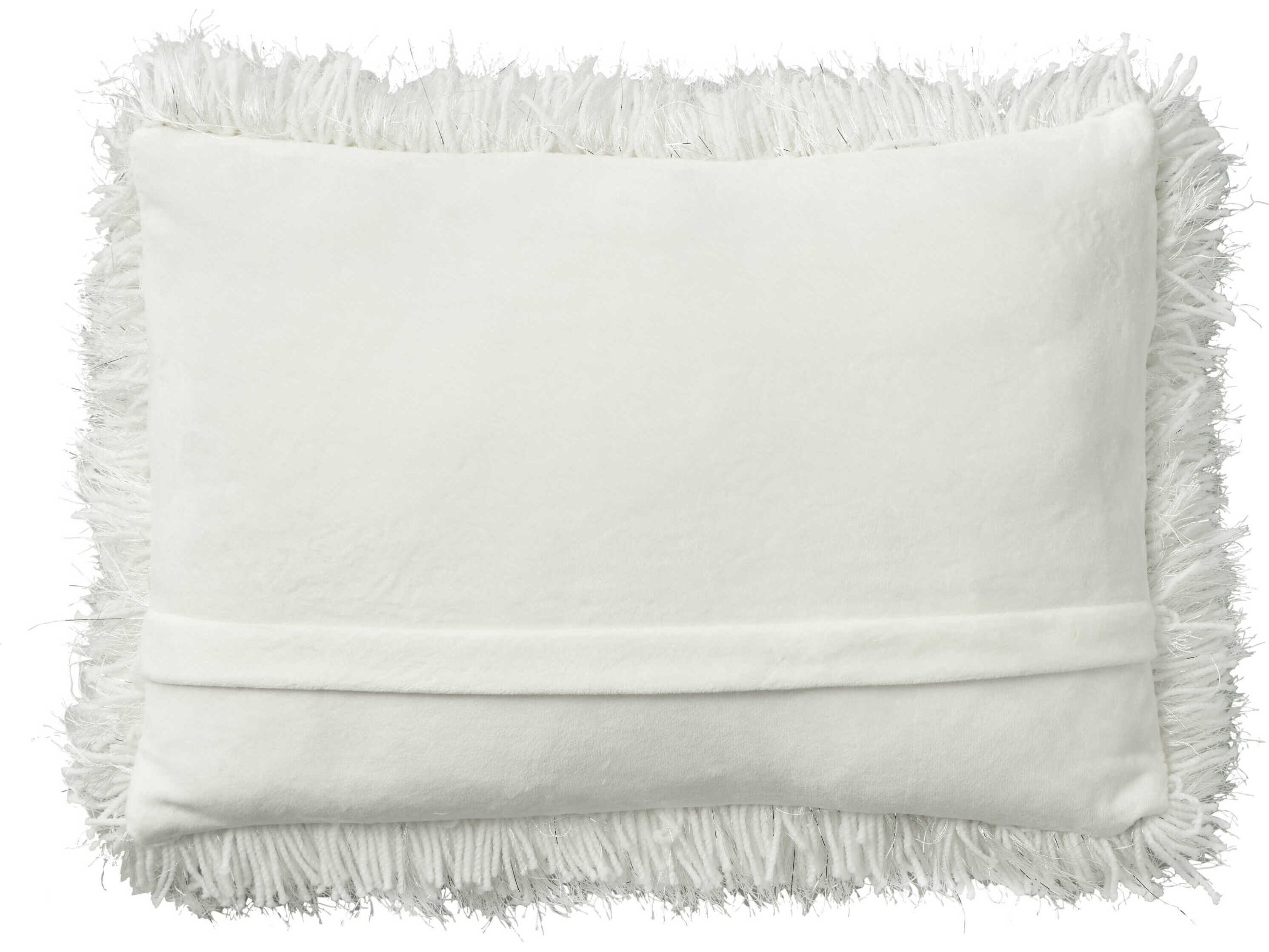 Nourison Shag White Pillow
