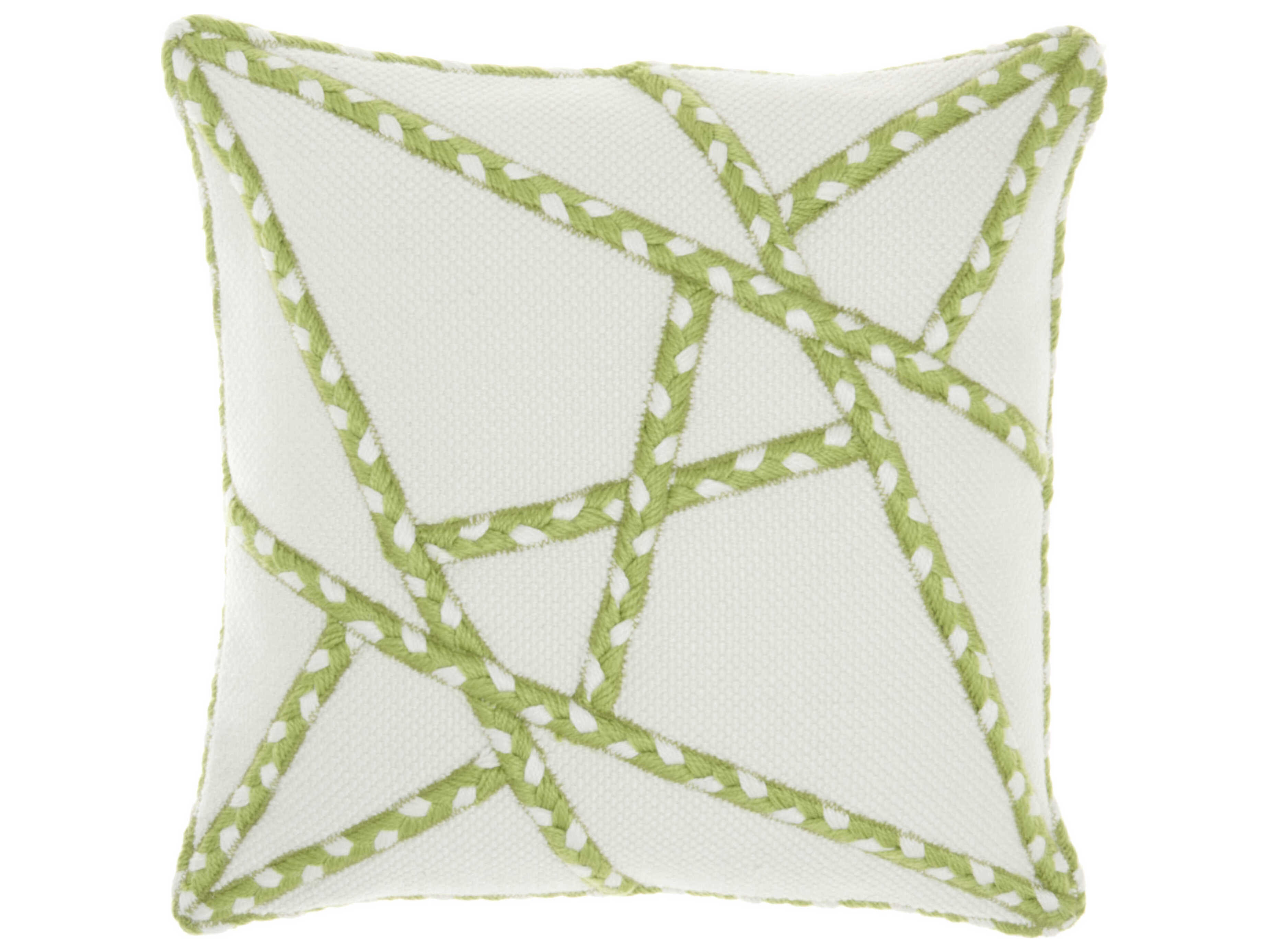 Nourison Outdoor Pillows Green 18" x 18" Pillow