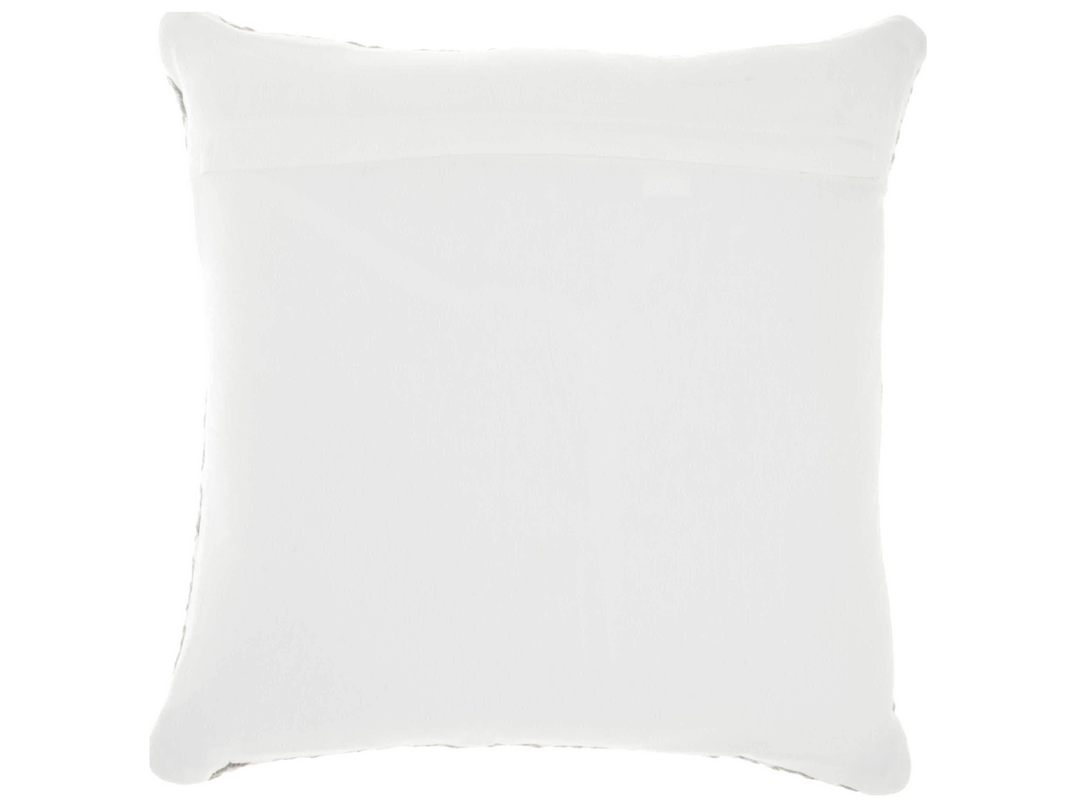 Nourison Outdoor Pillows Grey 18" x 18" Pillow
