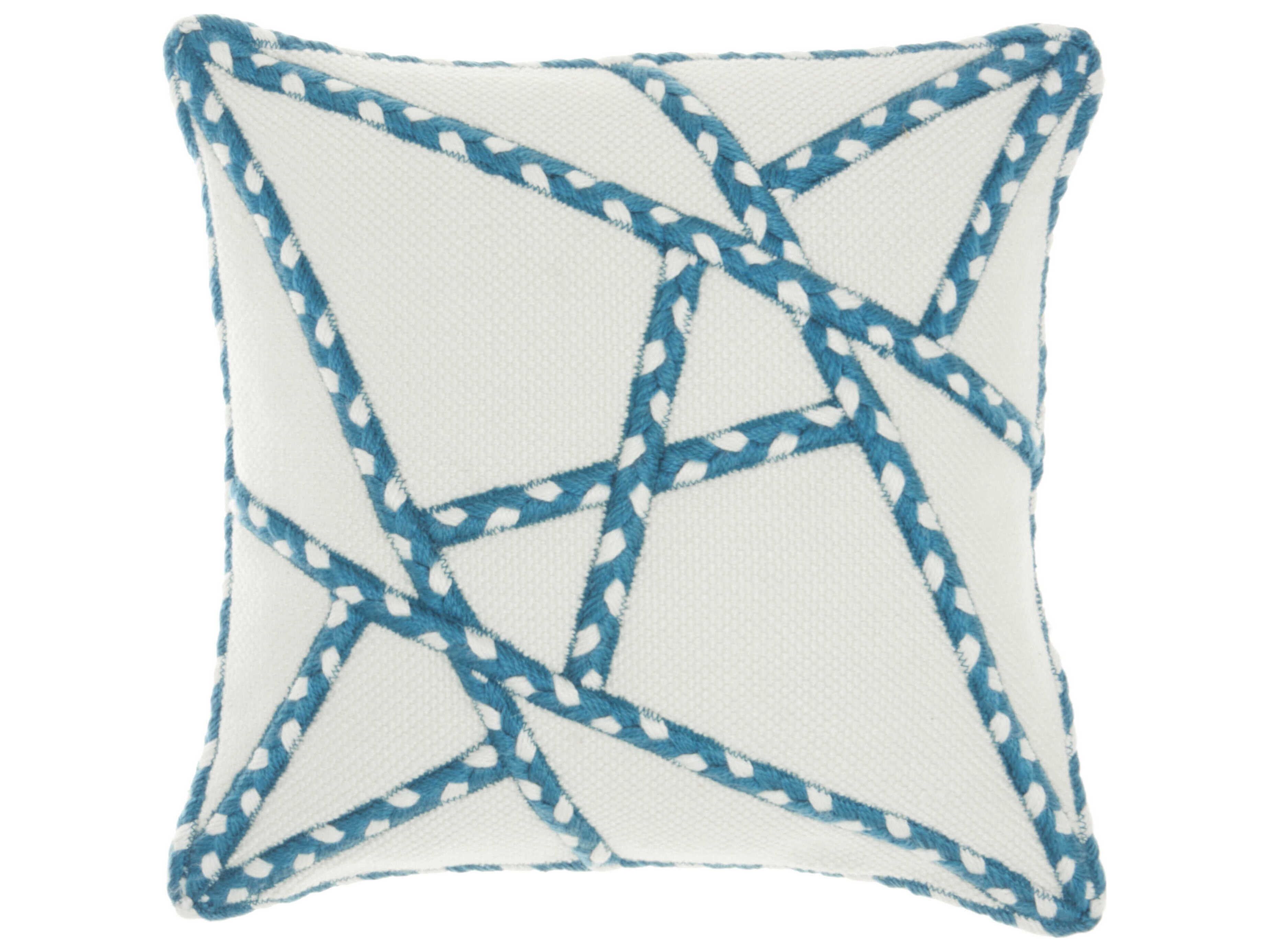 Nourison Outdoor Pillows Turquoise 18" x 18" Pillow