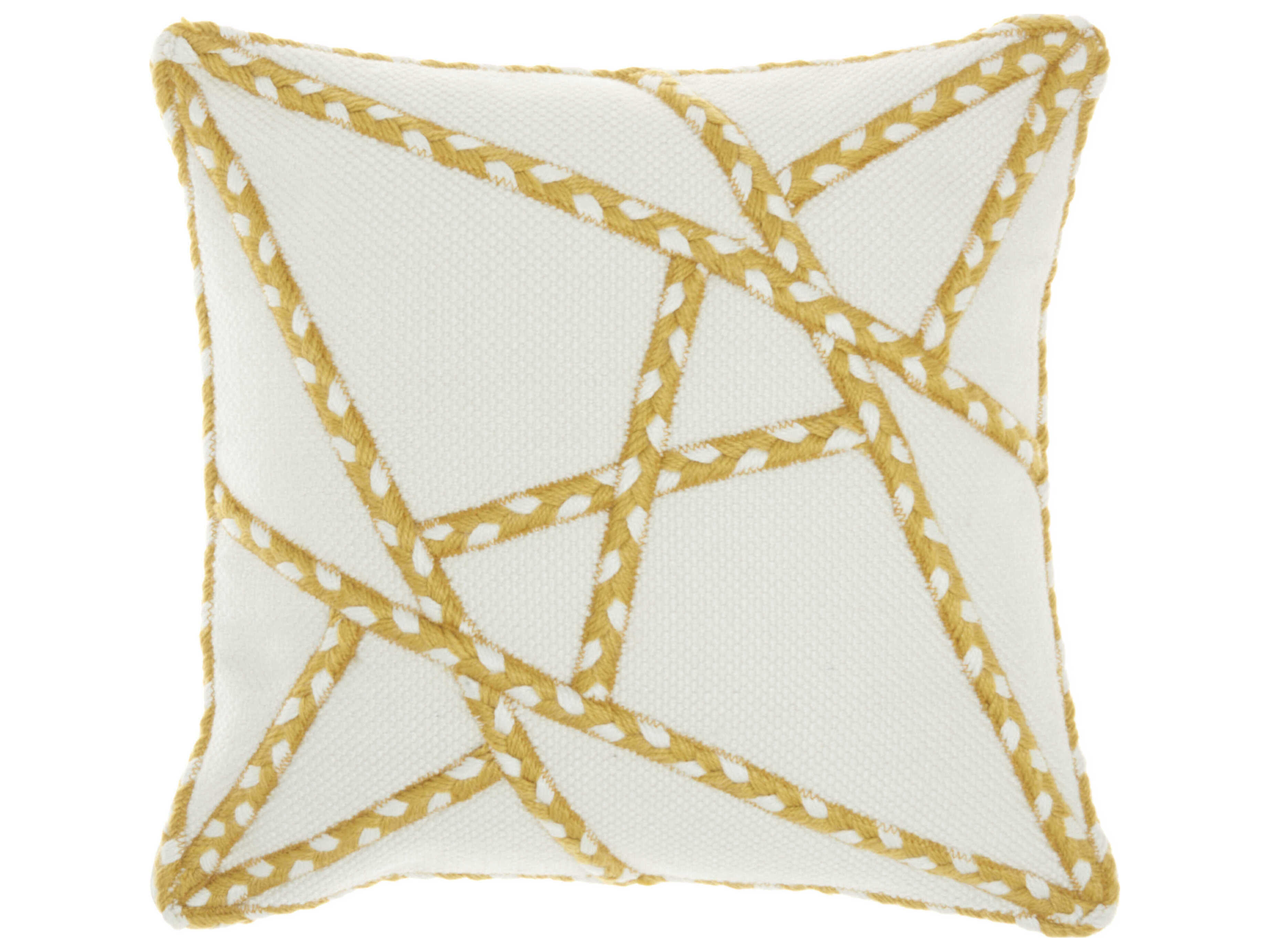 Nourison Outdoor Pillows Yellow 18" x 18" Pillow