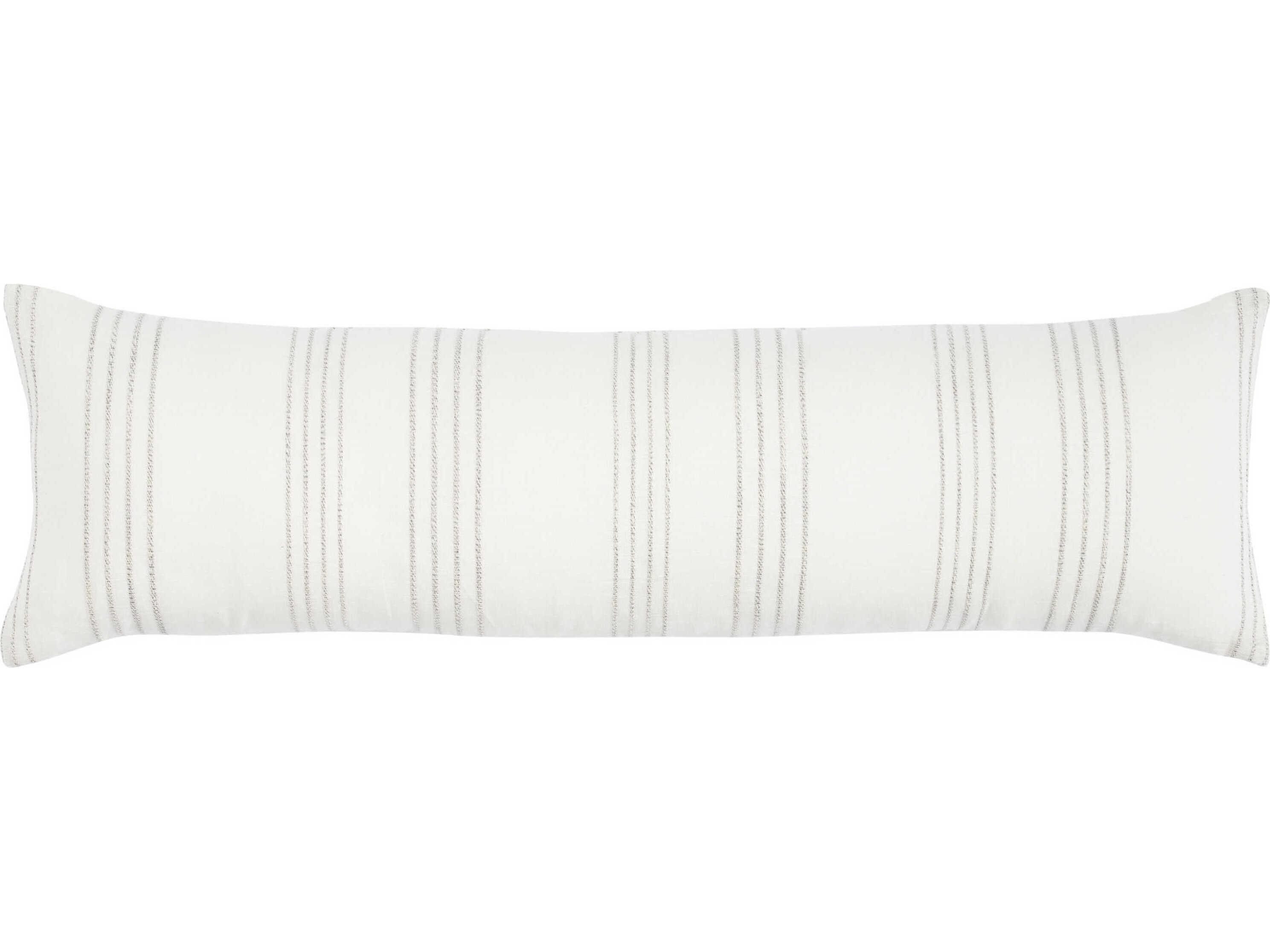 Nourison Life Styles White / Grey 12" x 40" Pillow