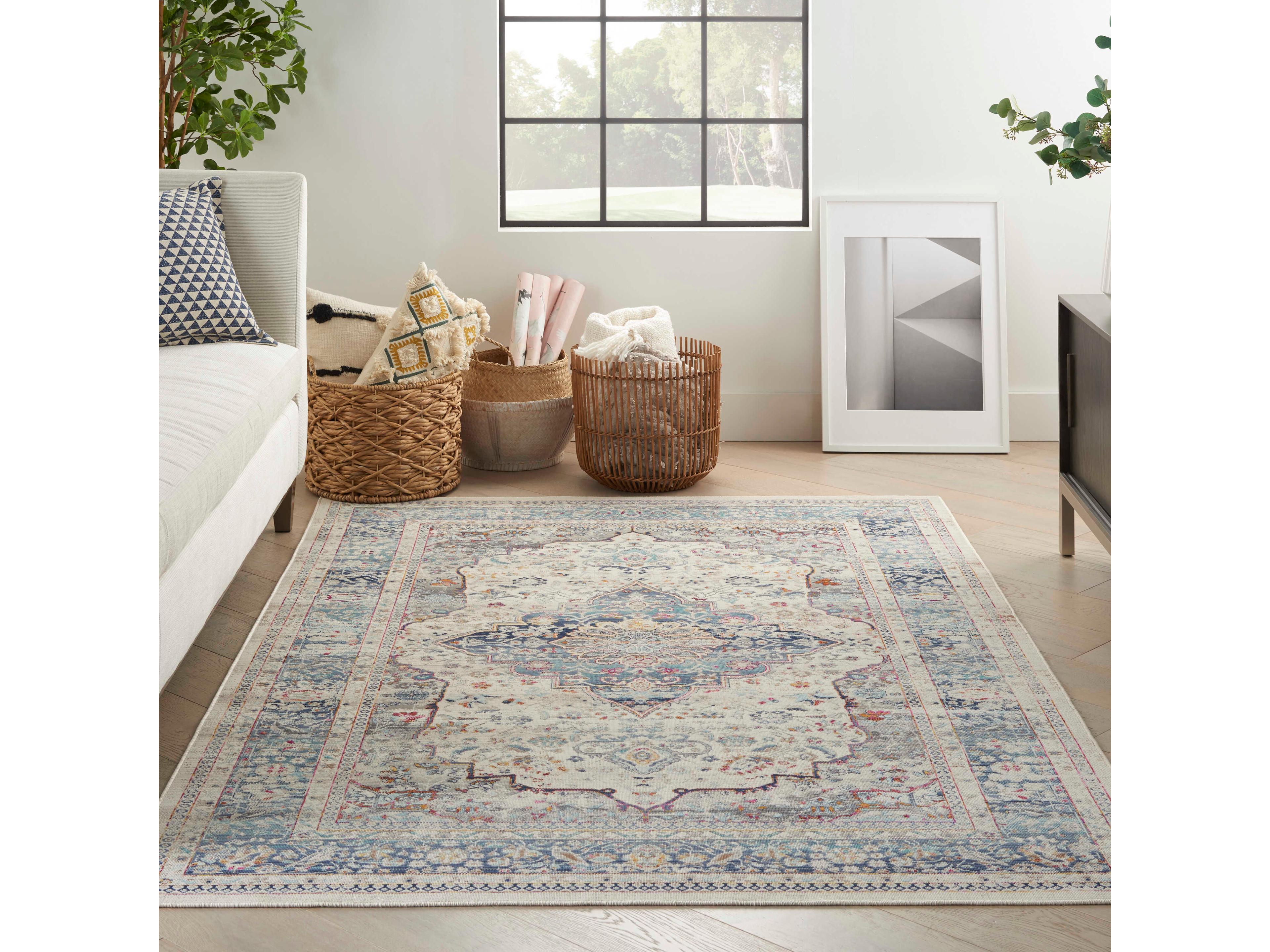 Nourison Vintage Kashan Bordered Area Rug