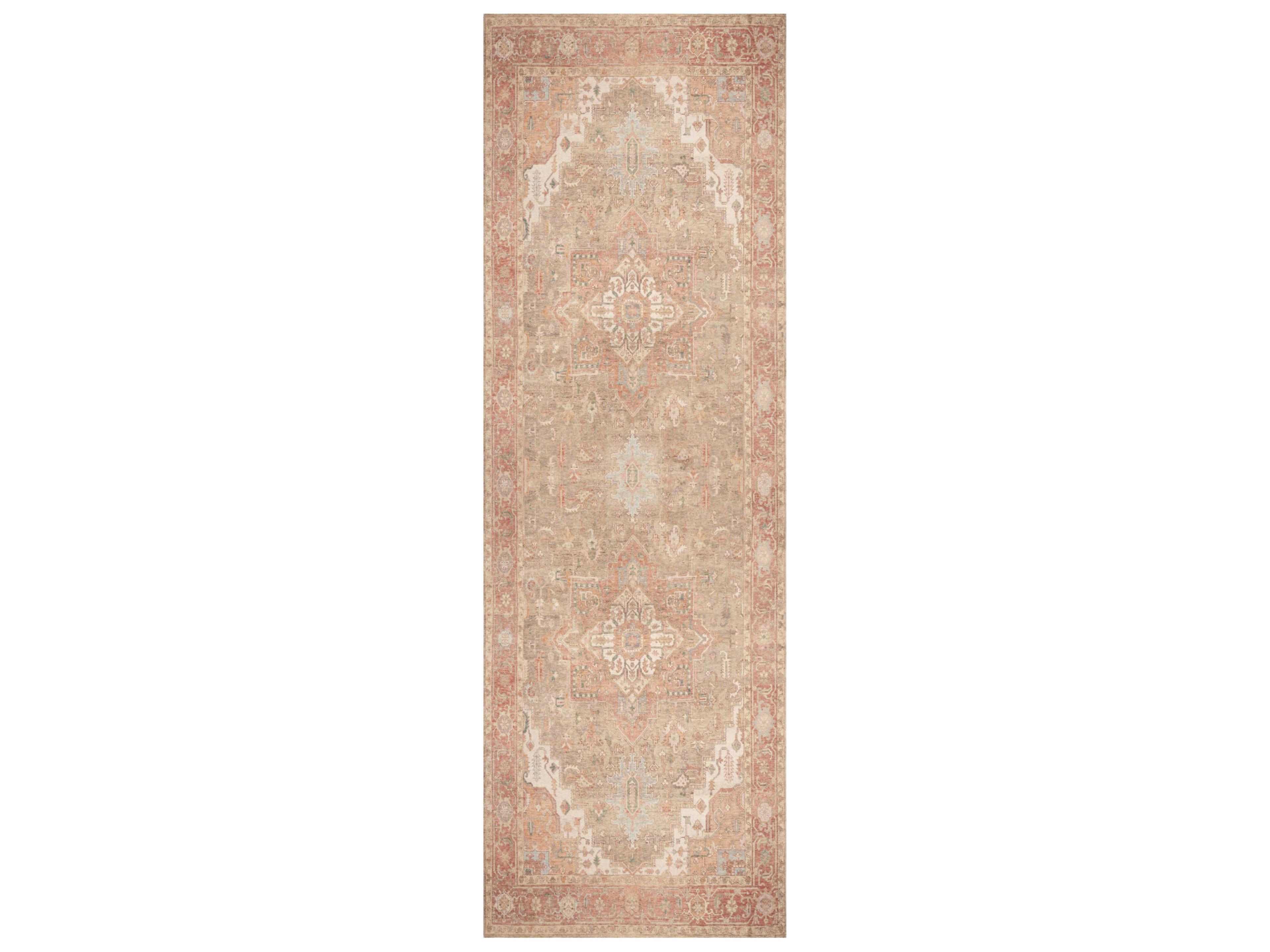 Nourison Vintage Washables Bordered Runner Area Rug