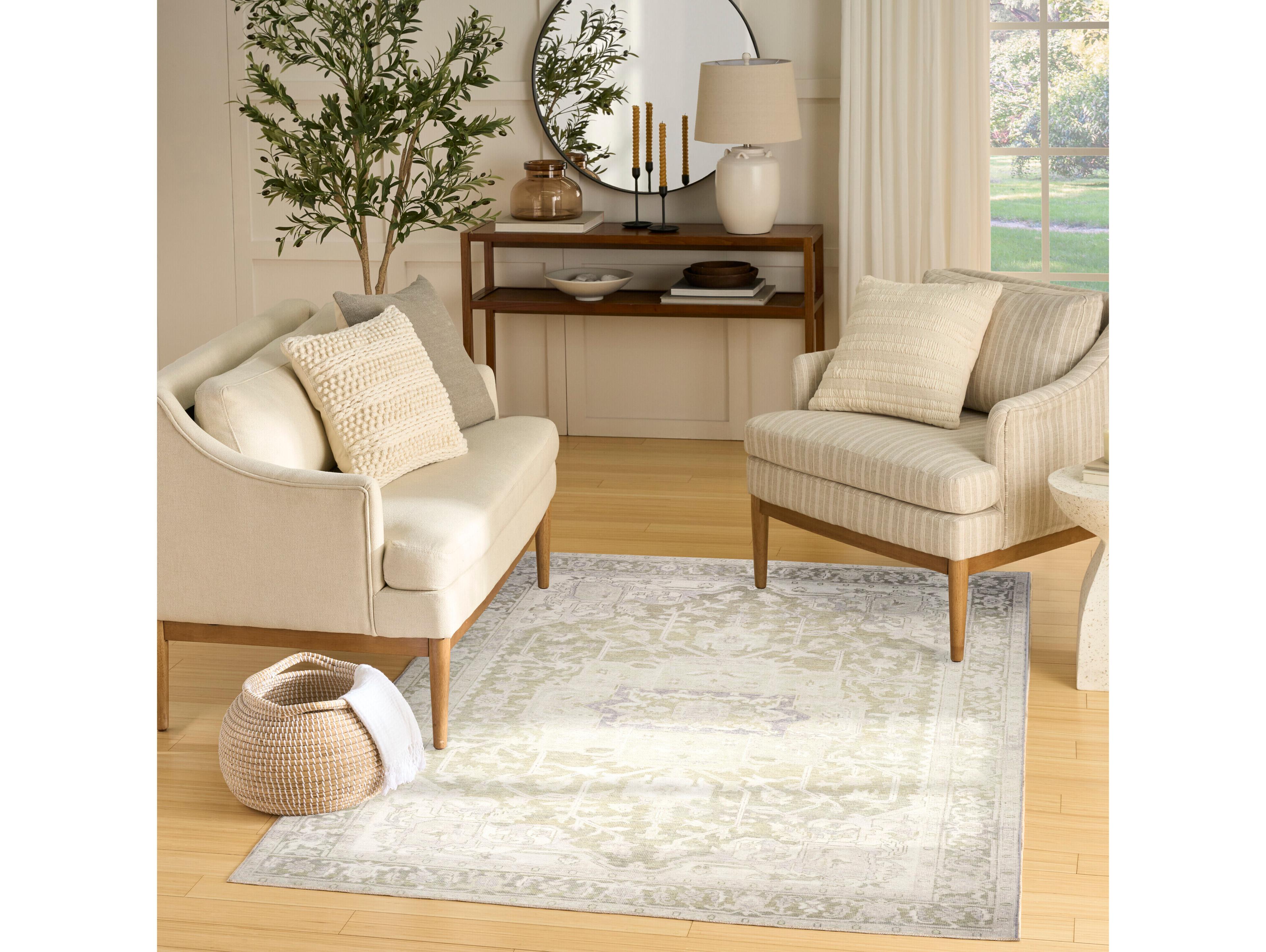 Nourison Vintage Washables Bordered Area Rug