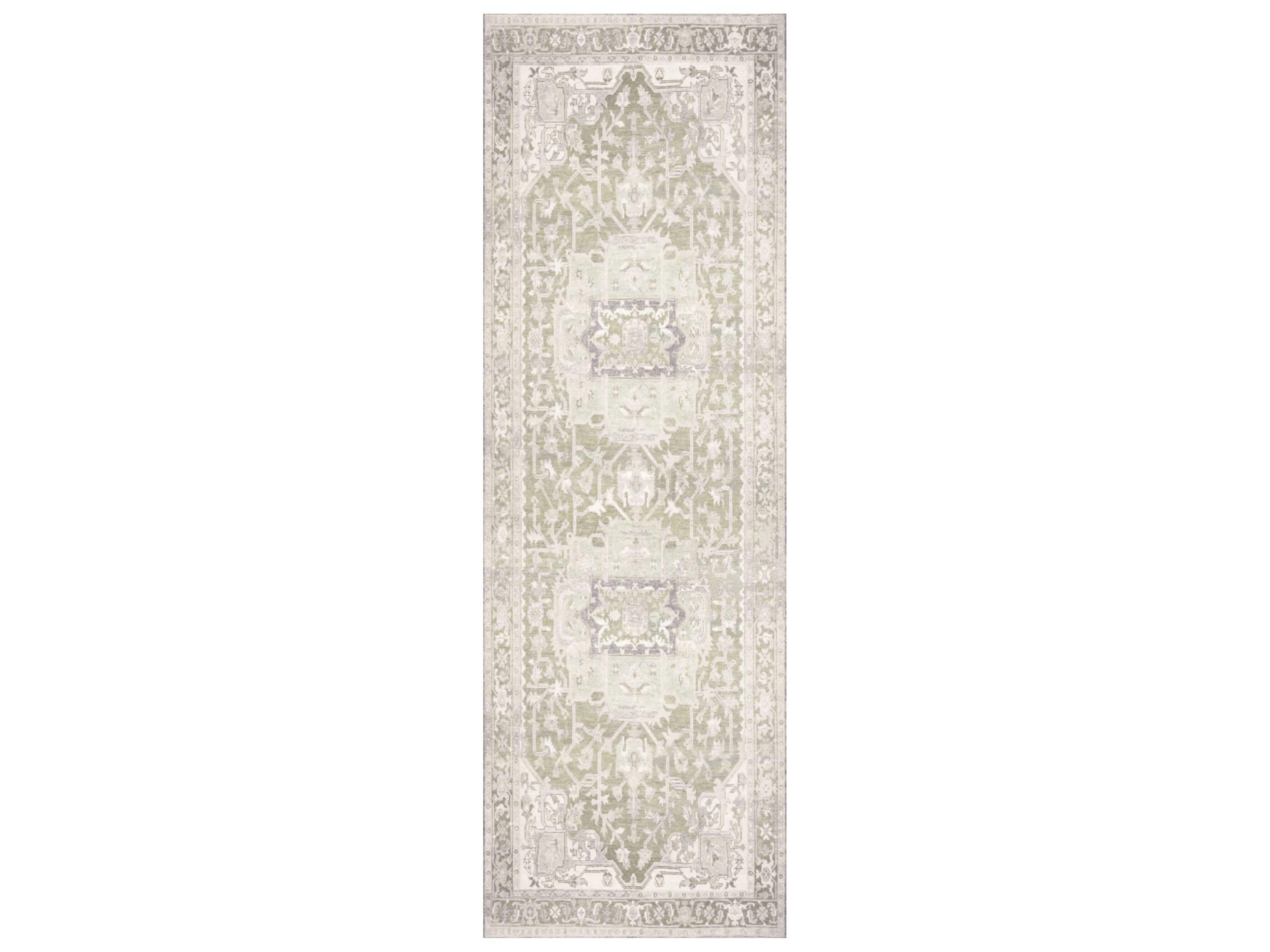Nourison Vintage Washables Bordered Runner Area Rug