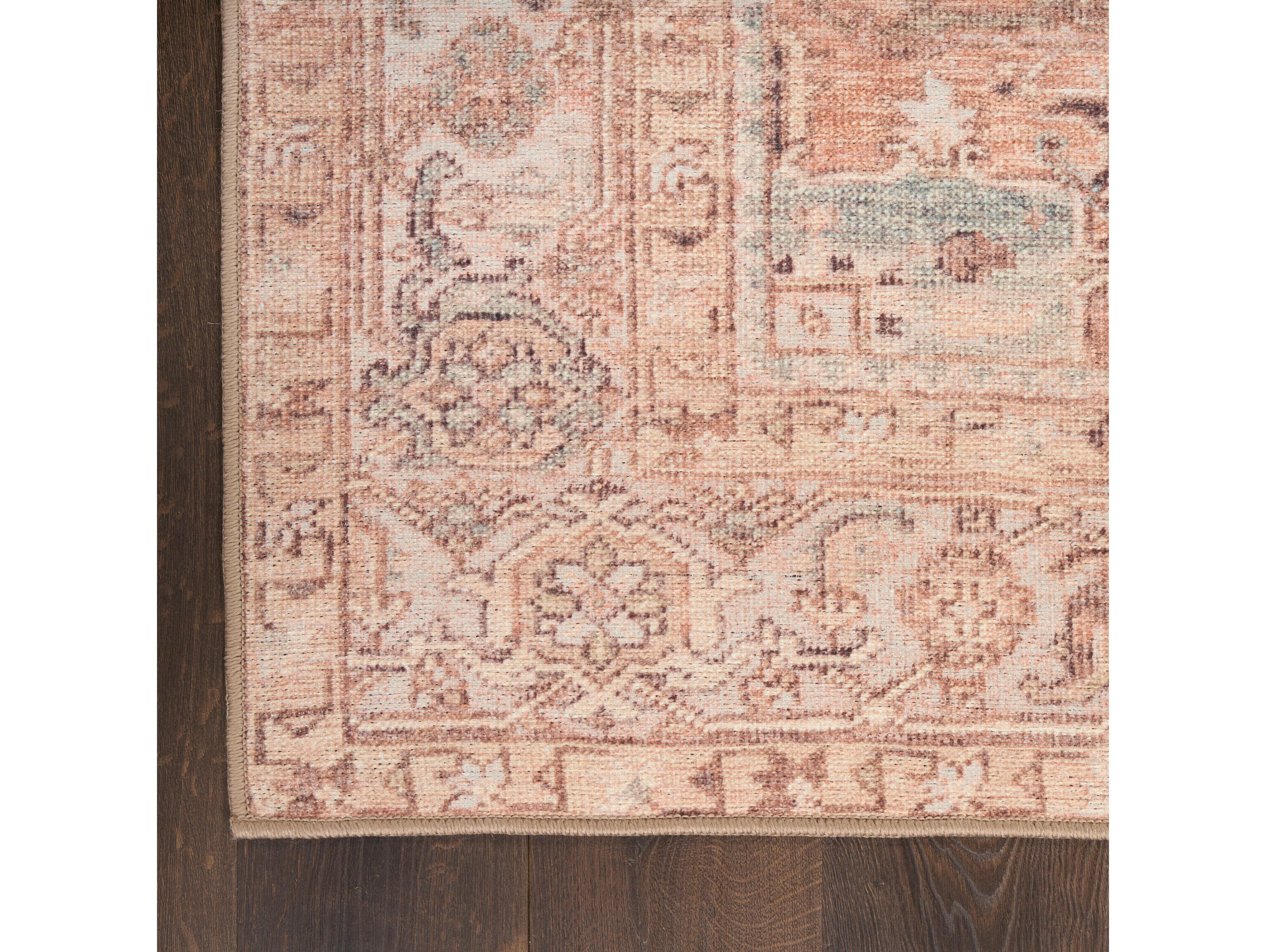 Nourison Vintage Washables Bordered Runner Area Rug
