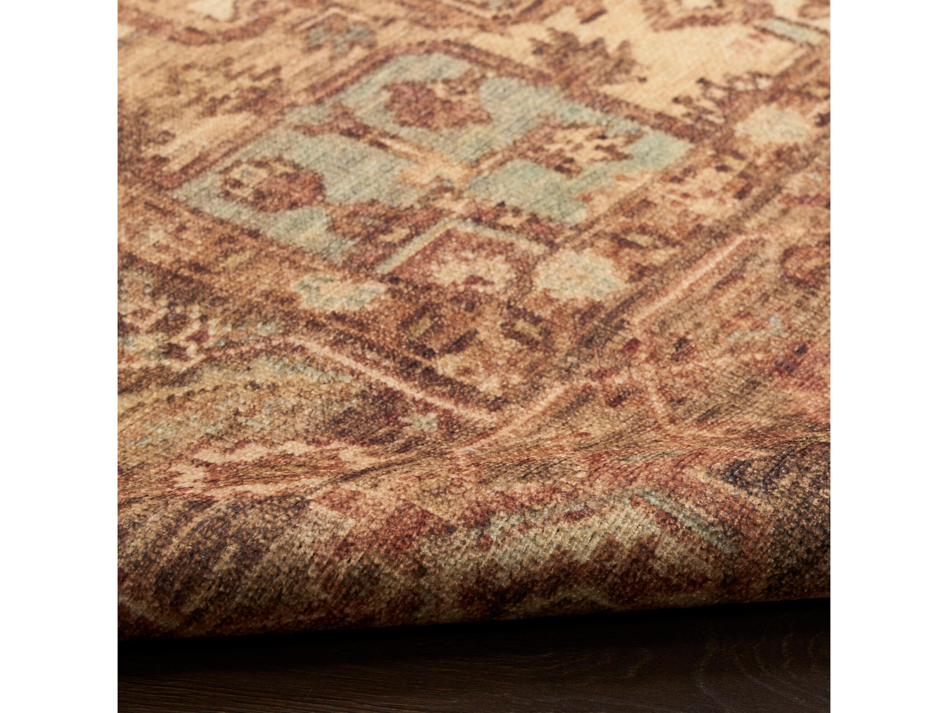 Nourison Vintage Washables Bordered Runner Area Rug