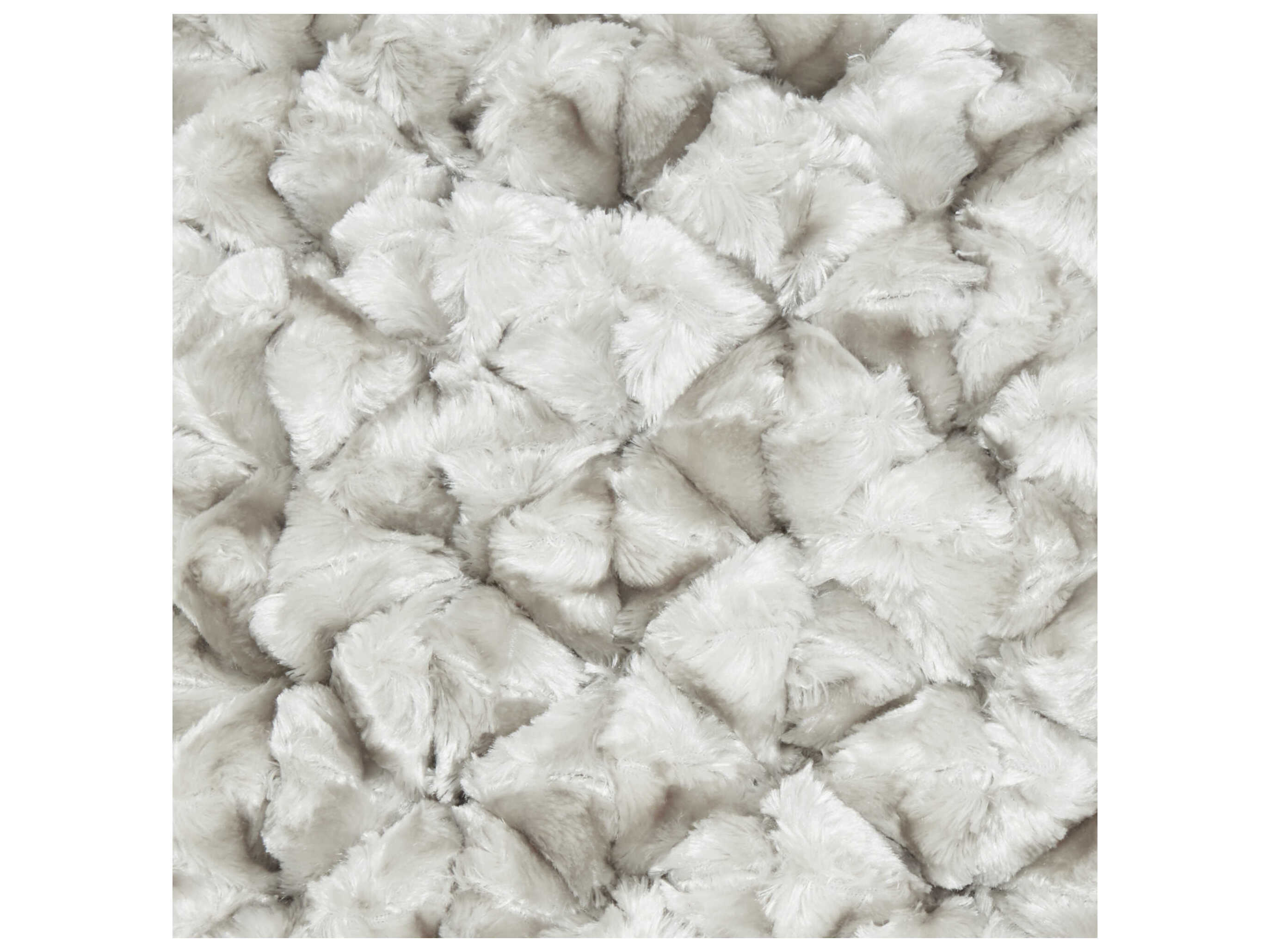 Nourison Sofia Silver 20" x 20" Velvet Shimmer Poms Pillow