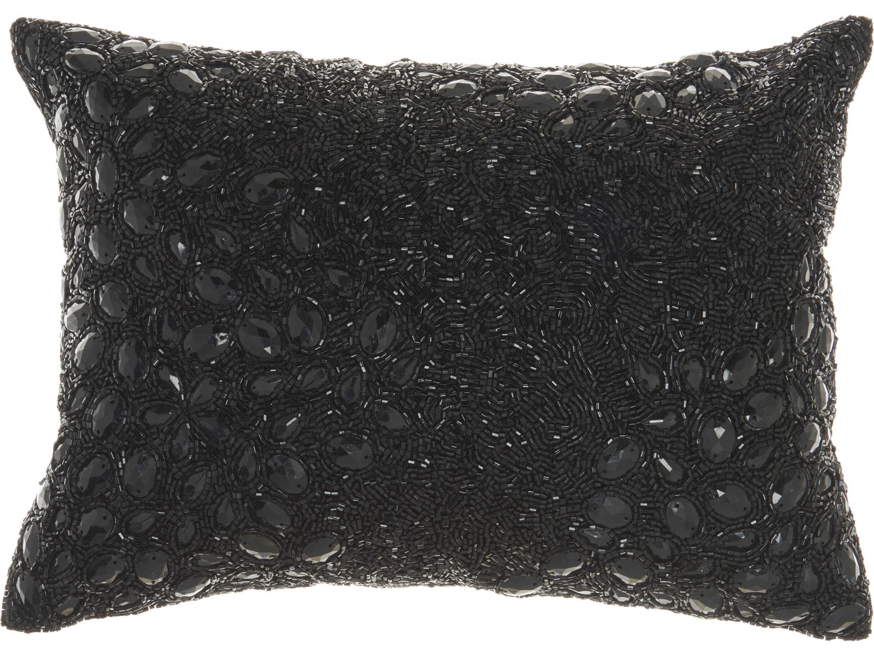 Nourison Luminescence Black Pillow