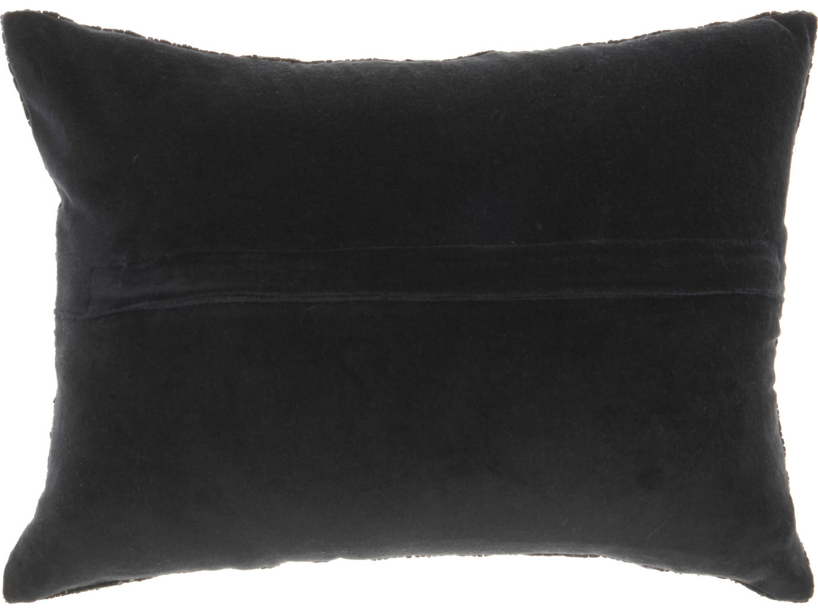 Nourison Luminescence Black Pillow
