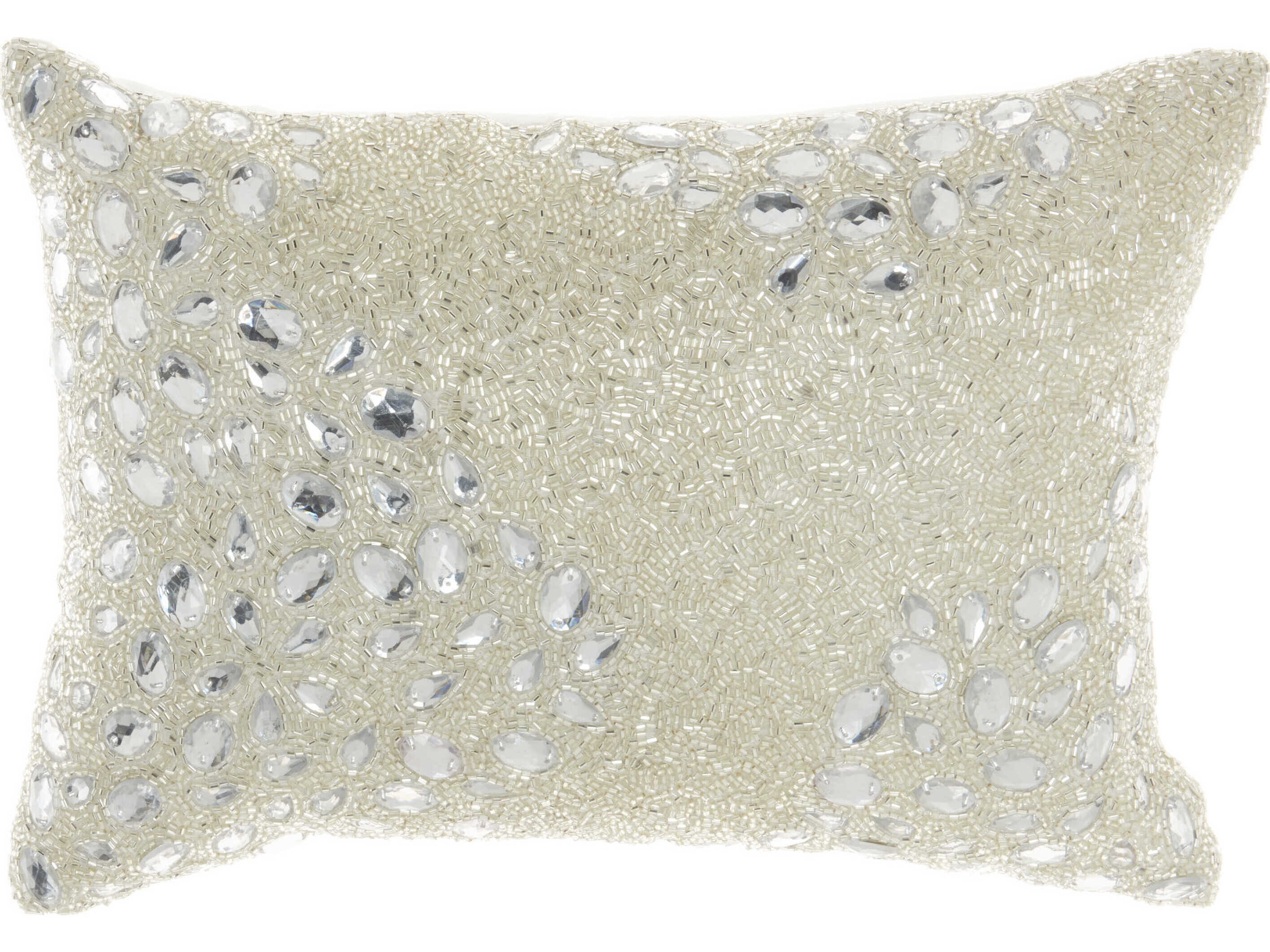 Nourison Luminescence Silver 10" x 14" Pillow