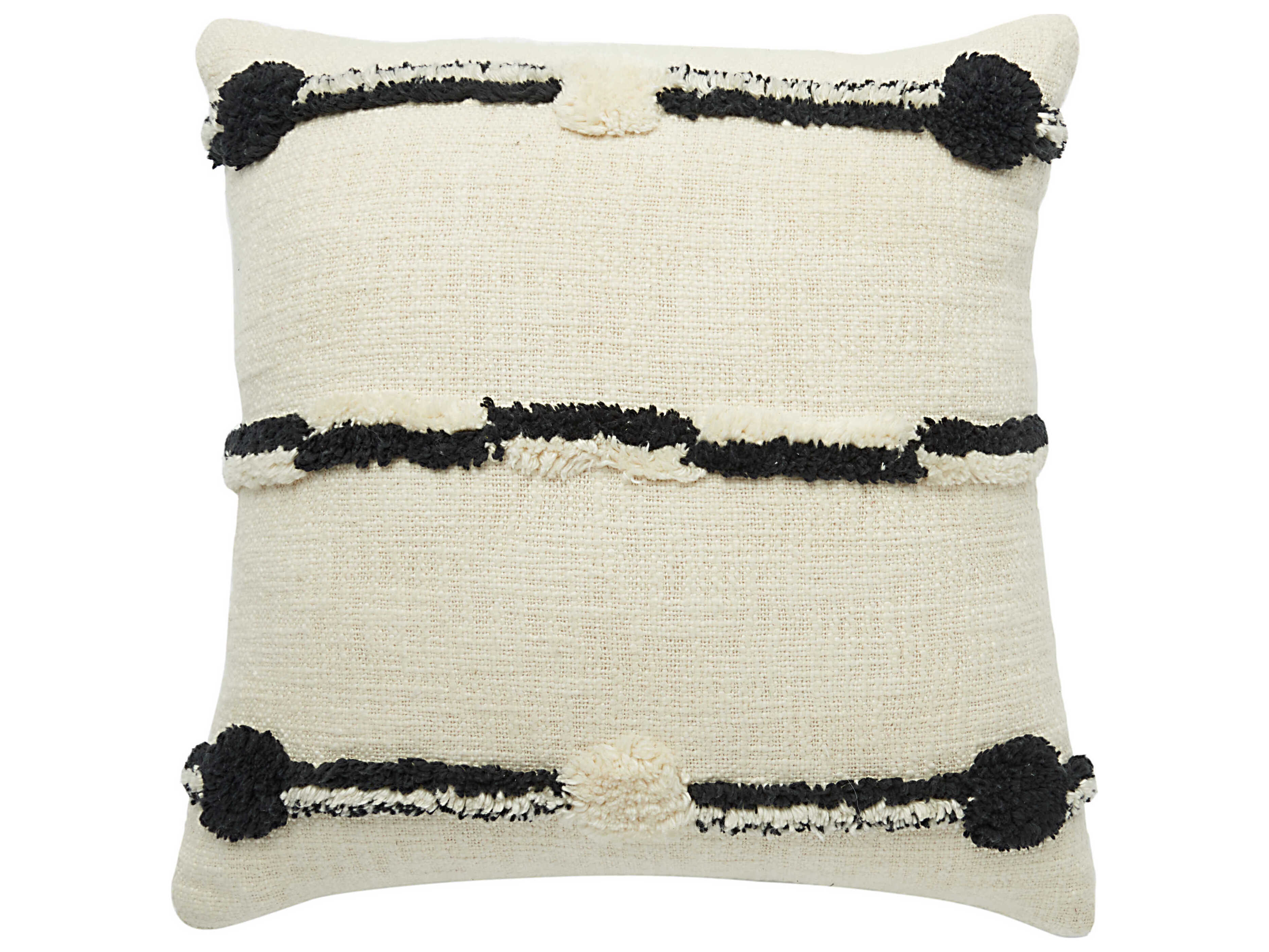 Nourison Life Styles Black Ivory 18" x 18" Pillow