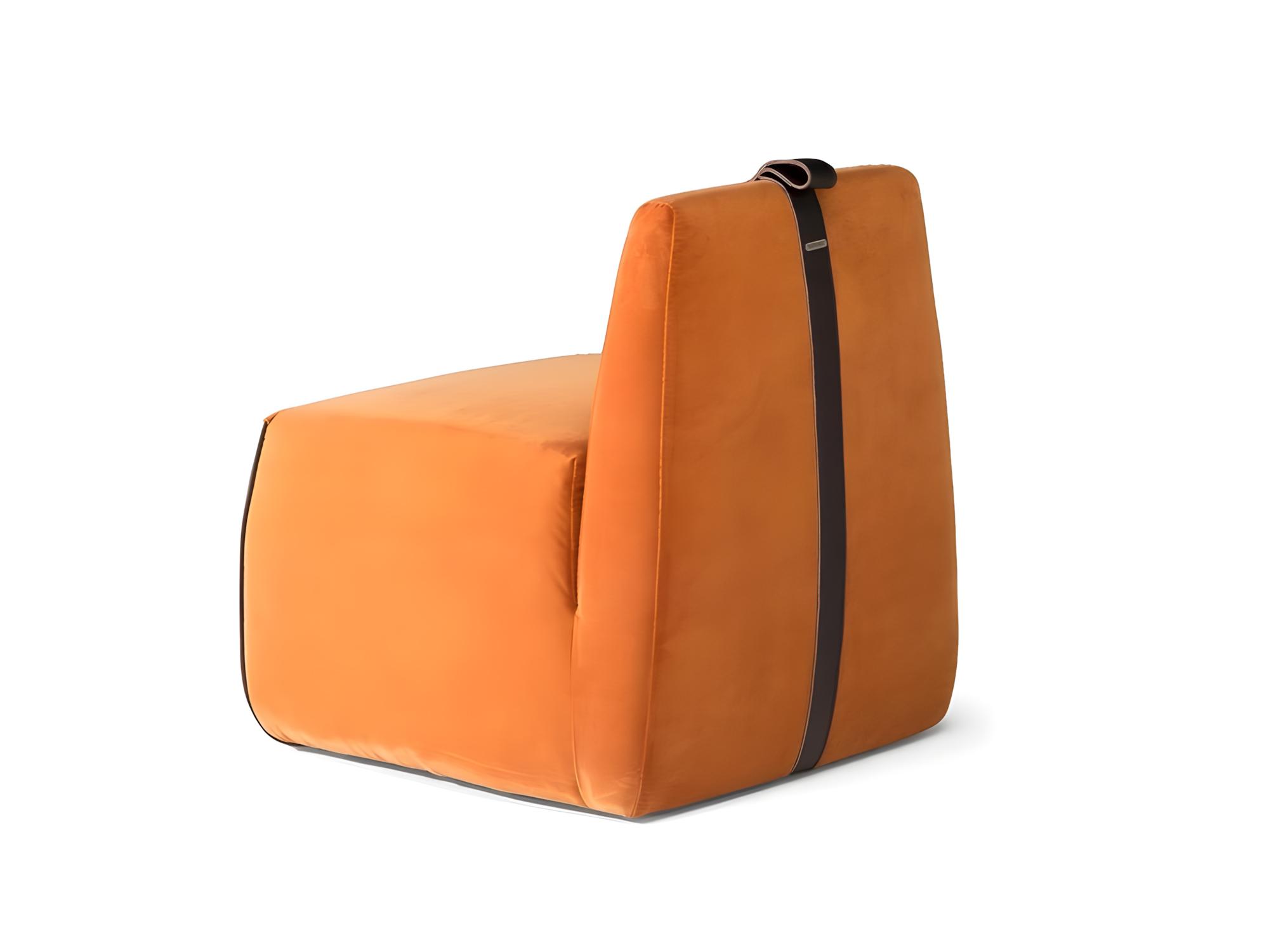 Natuzzi Editions Gaia Slipper Chair with Leather Belt