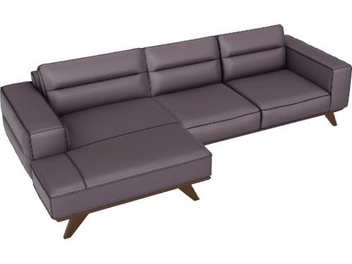 Natuzzi Editions Adrenalina Leather Sectional Sofa