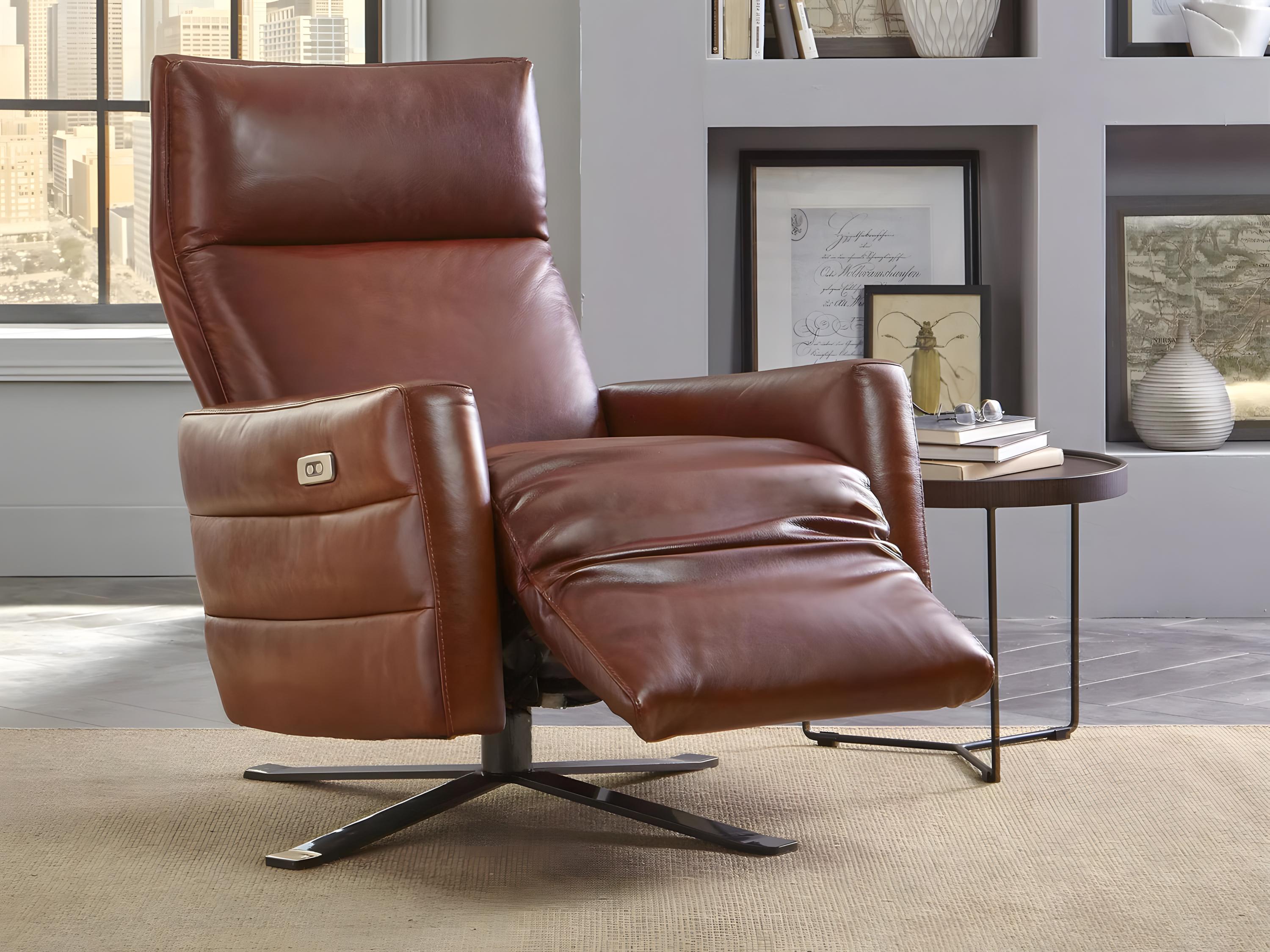 Natuzzi Editions Istante Power Reclining Electric Swivel Chair