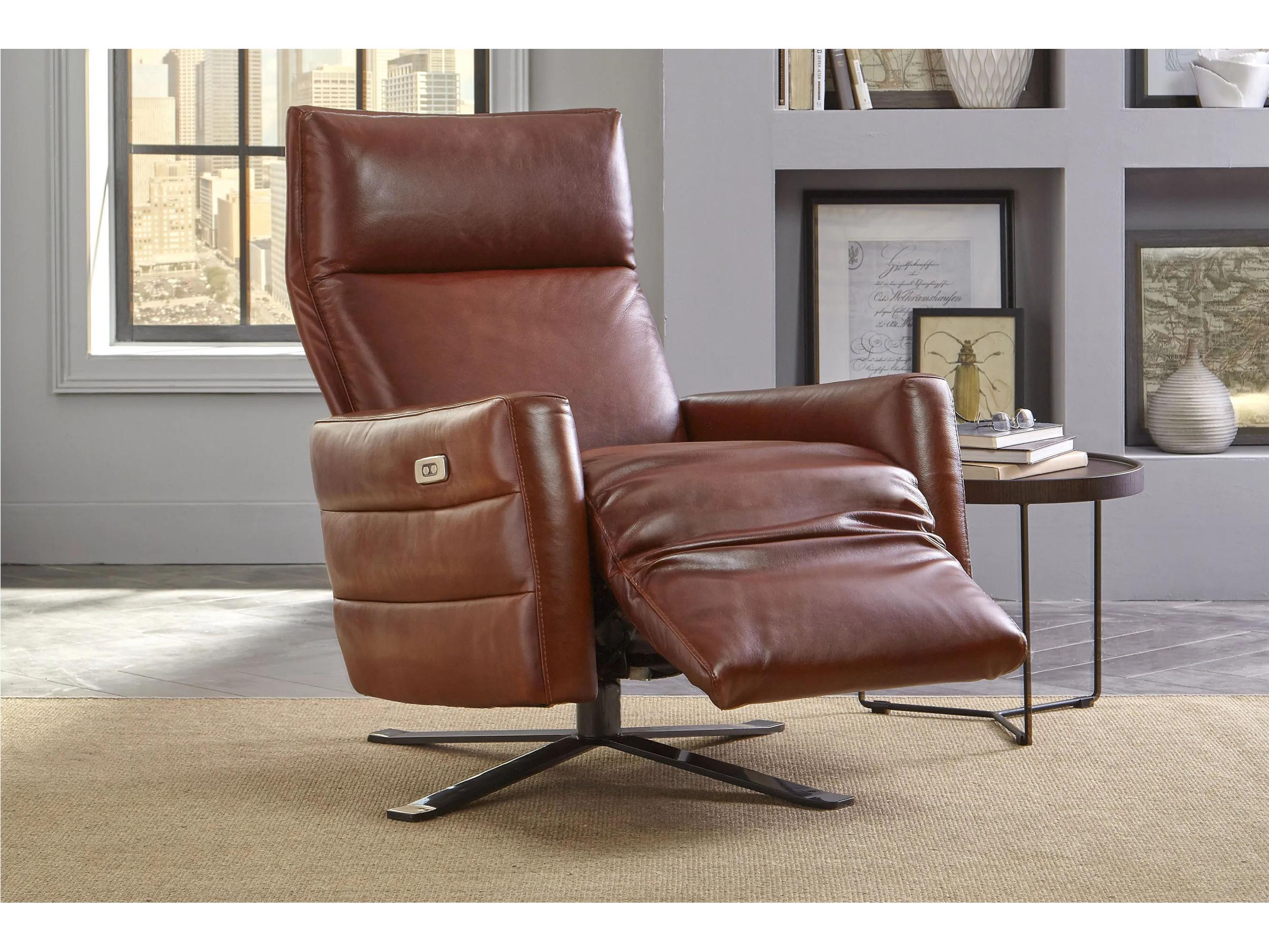 Natuzzi Editions Istante Power Reclining Electric Battery Swivel Chair