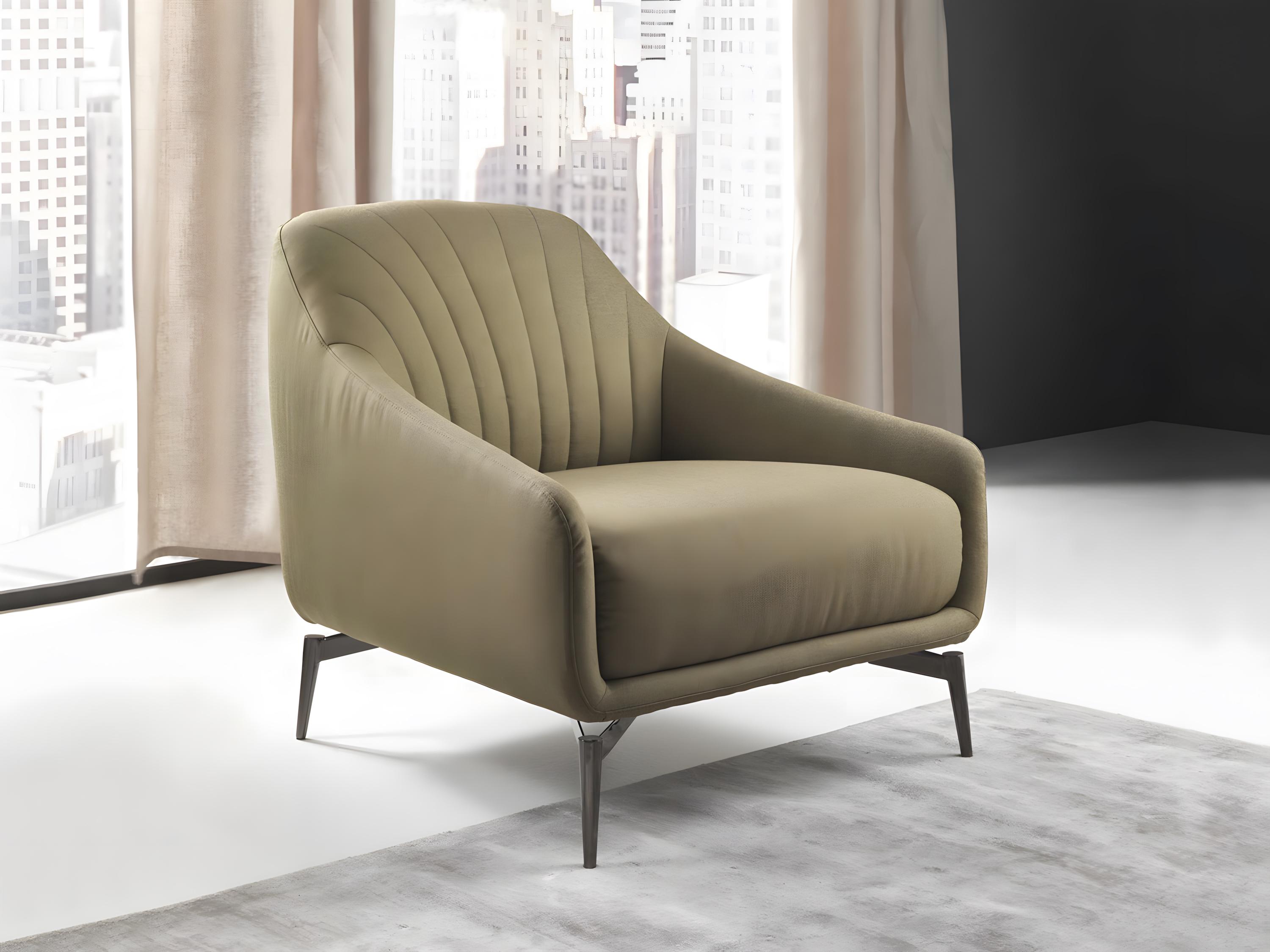 Natuzzi Editions Felicita Accent Chair with Metal Feet