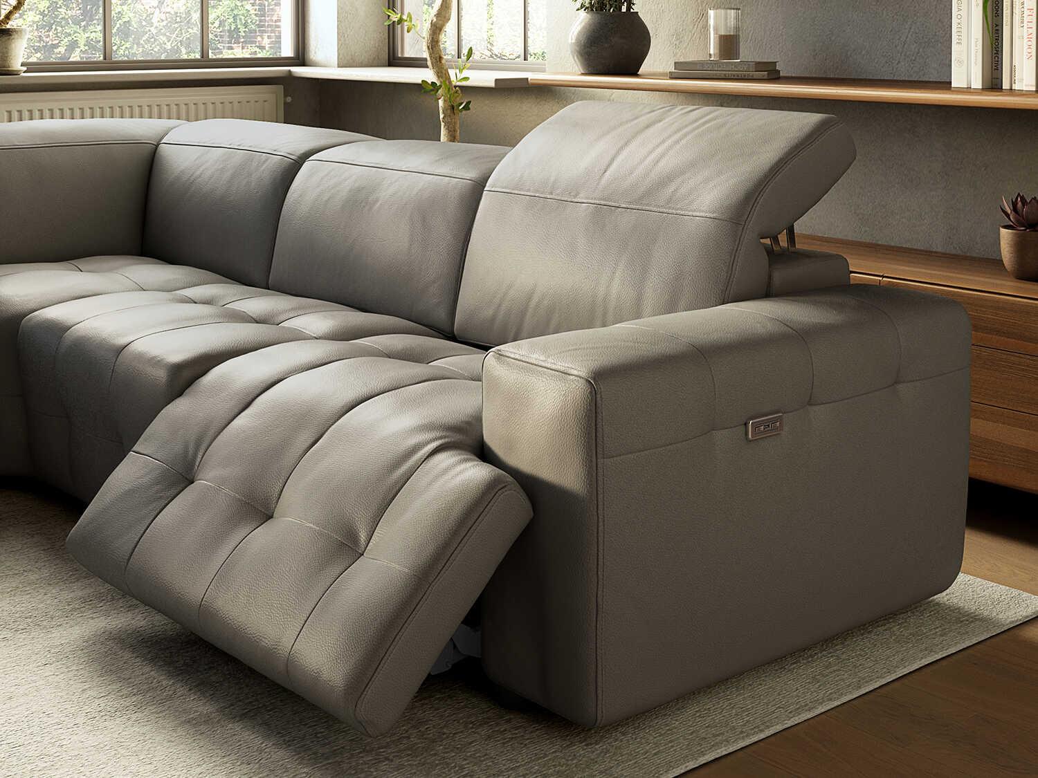 Natuzzi Editions Intenso Leather Sectional Sofa