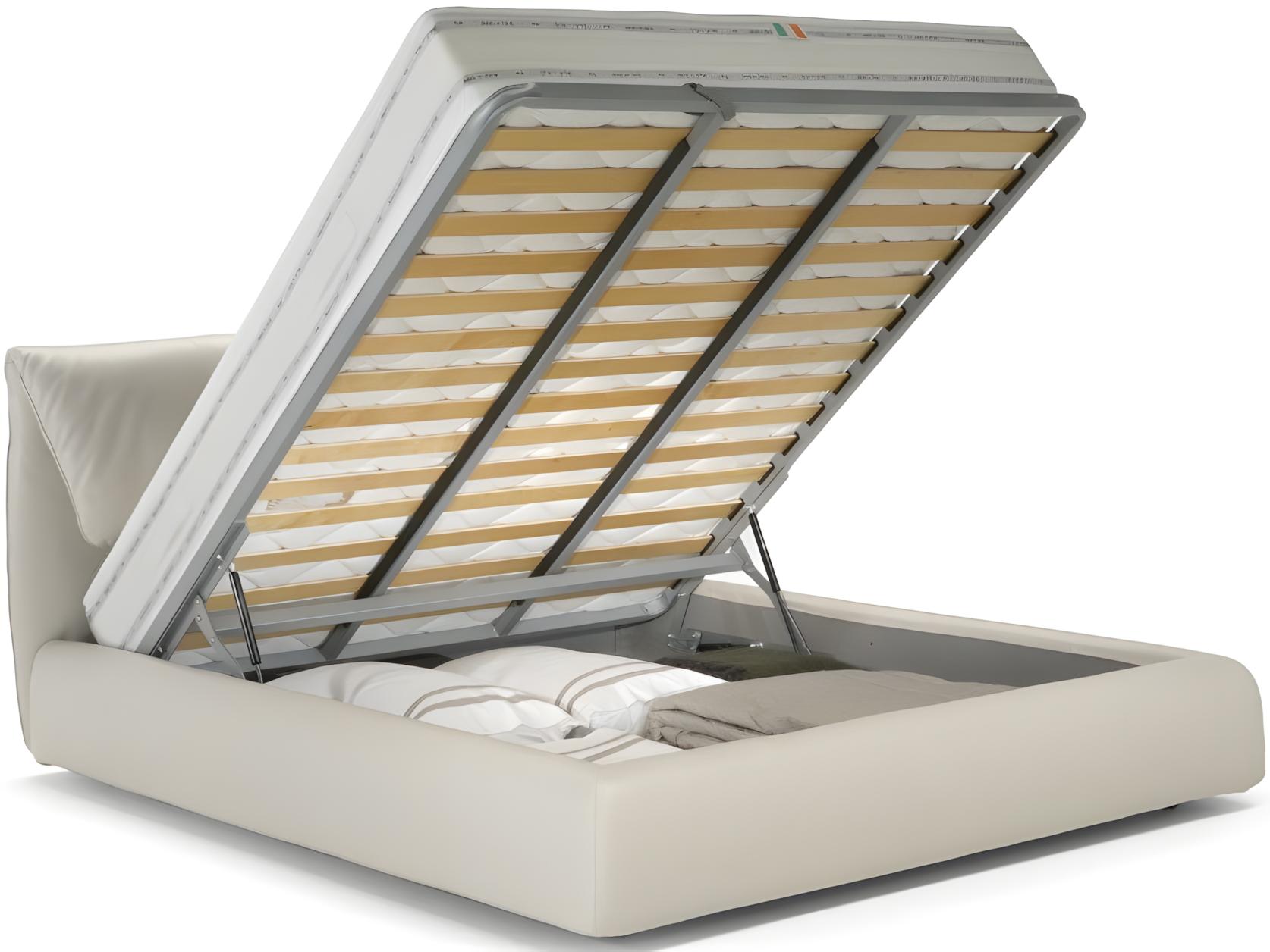 Natuzzi Editions Orbitale Double Storage Bed with Split Mesh