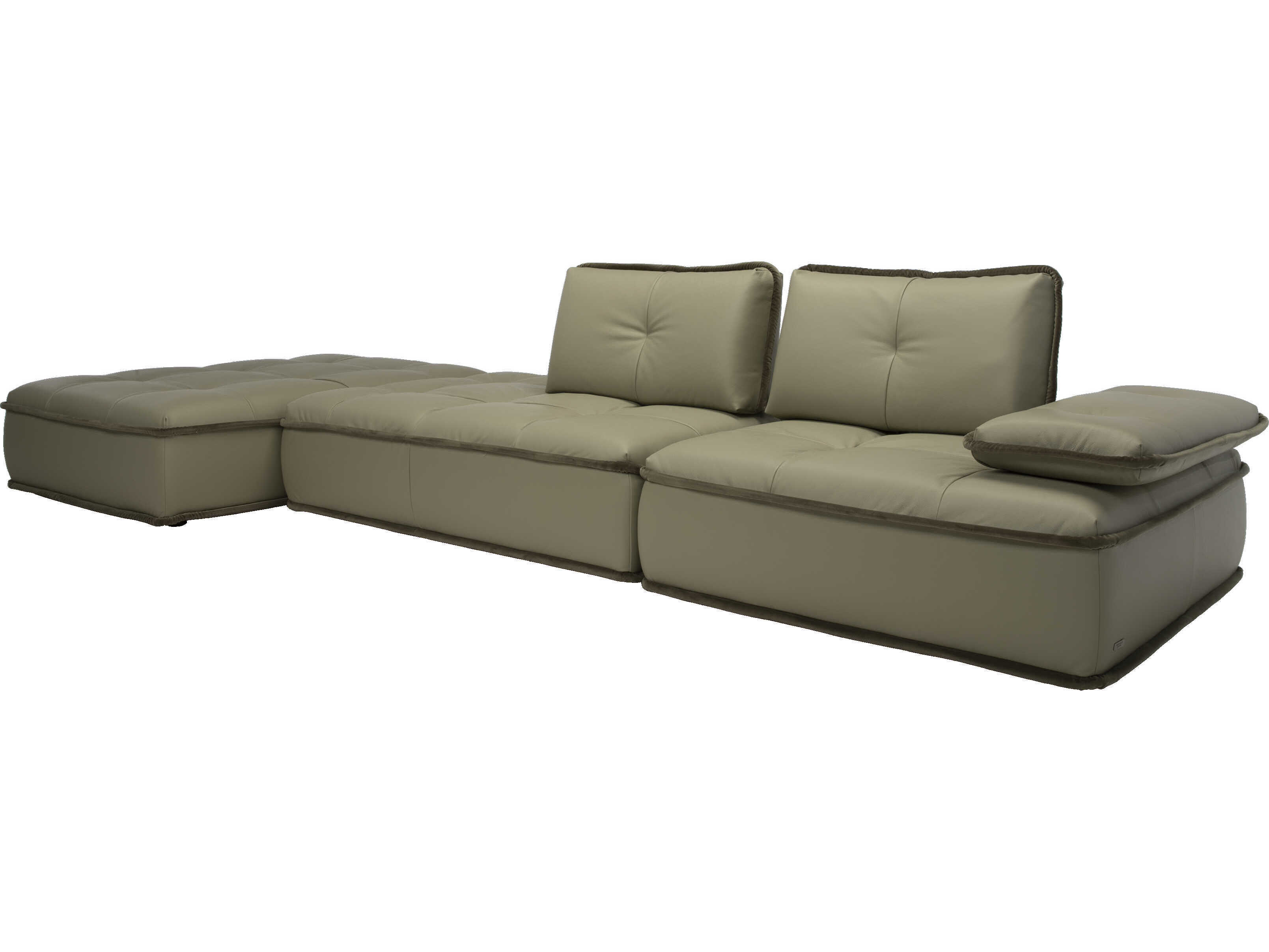 Natuzzi Editions Pixel Leather Sectional Sofa