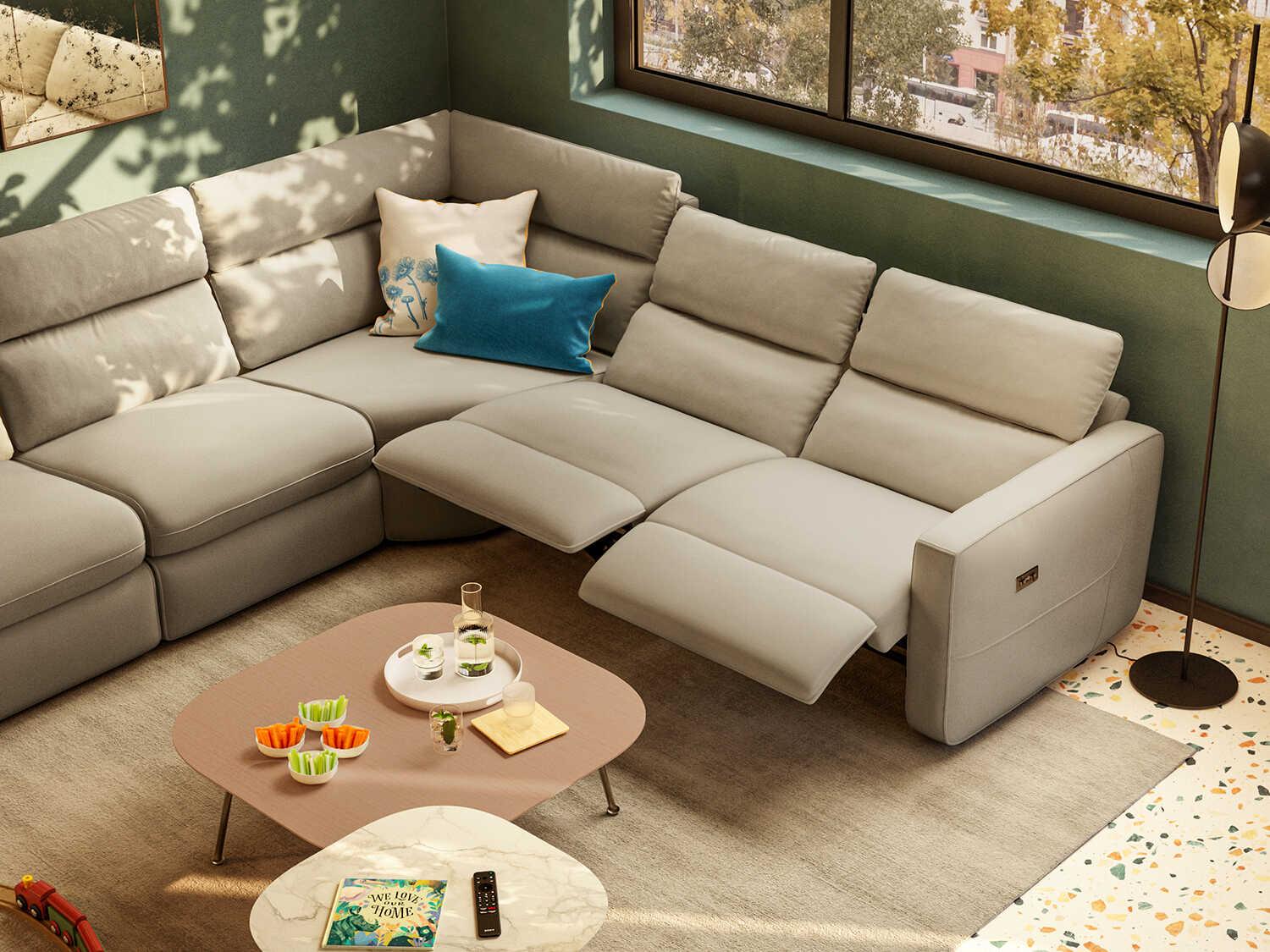 Natuzzi Editions Timoti Upholstered Sectional Sofa