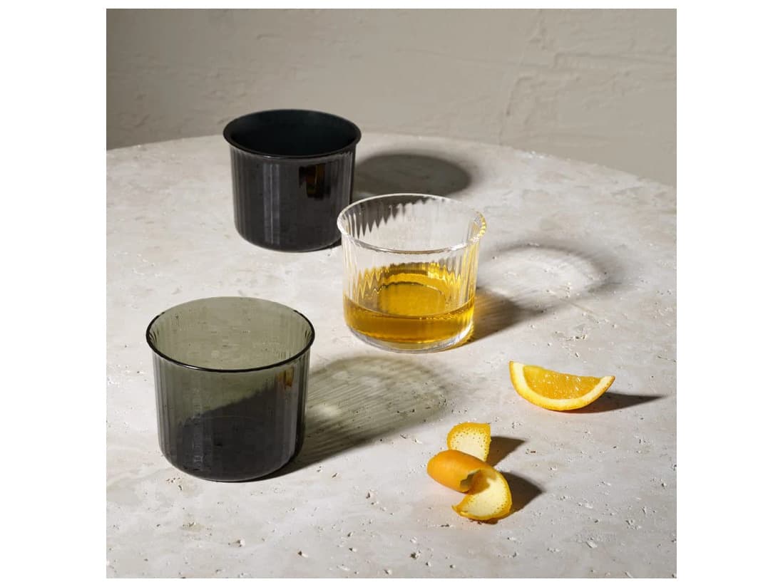 NUDE Omnia Bey Smoke Whiskey Glass Set of 4