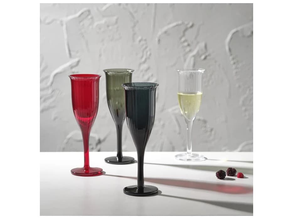 NUDE Omnia Bey Smoke Champagne Glass Set of 4