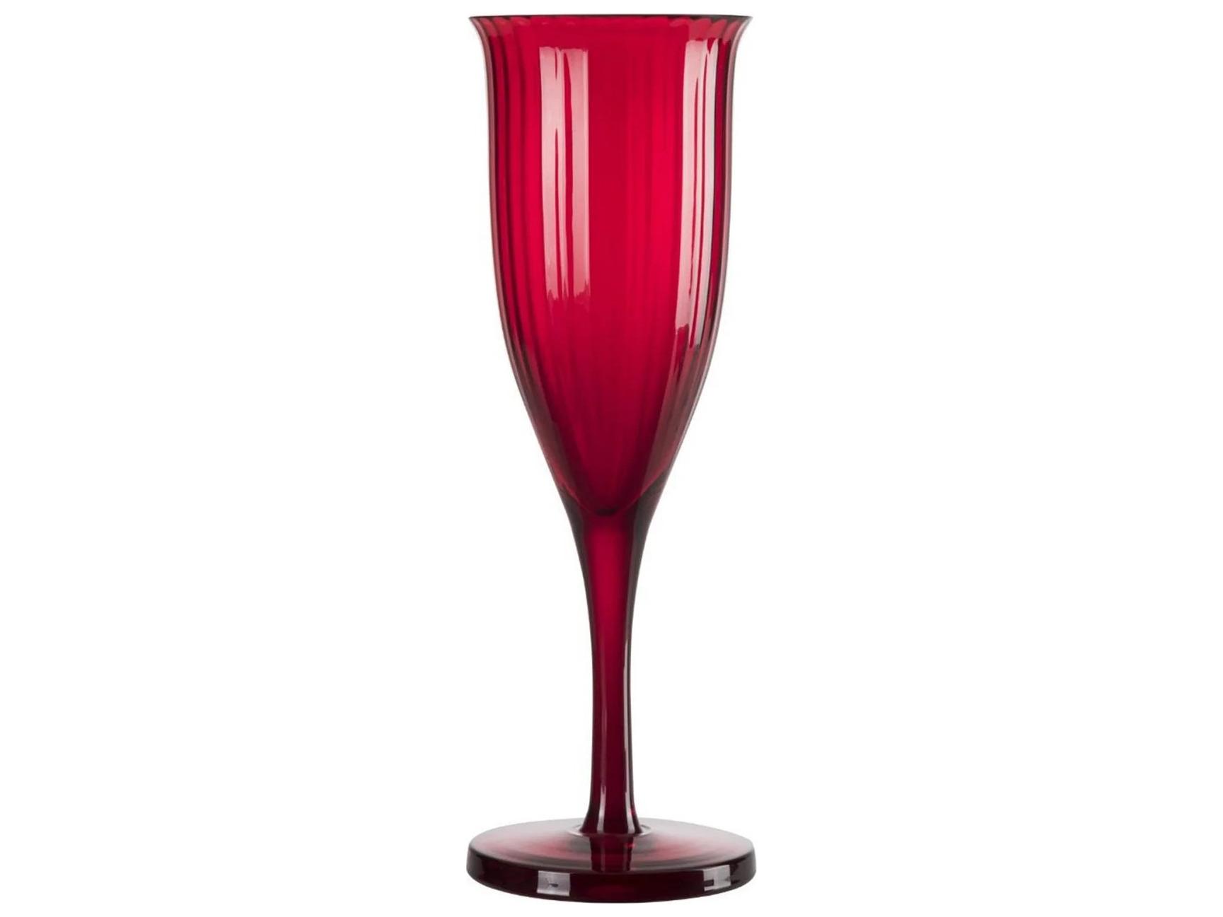 NUDE Omnia Bey Red Champagne Glass Set of 4