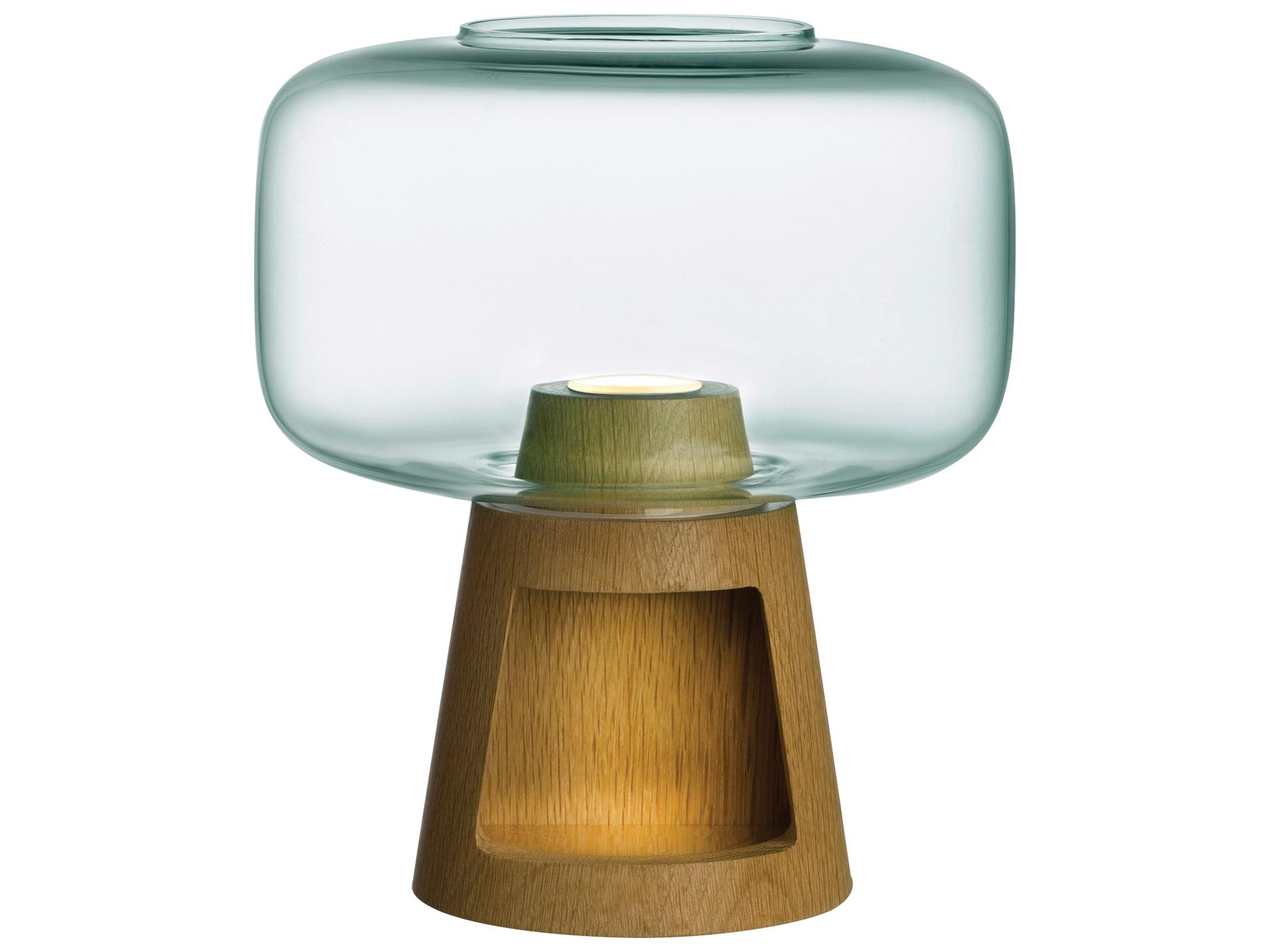 NUDE Tree Oak Green Glass Brown Table Lamp