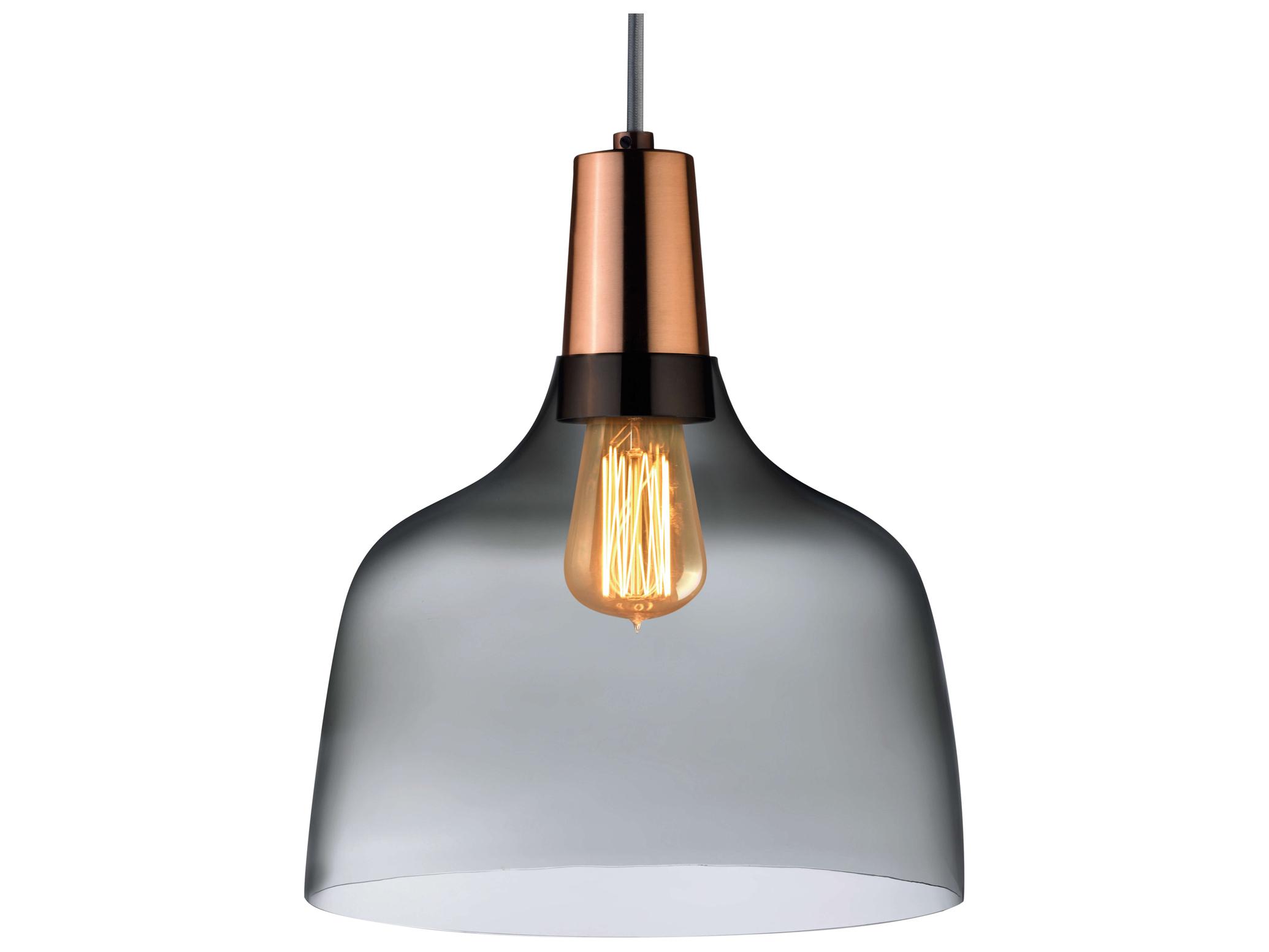 NUDE Mira Smoke Copper Dome Pendant