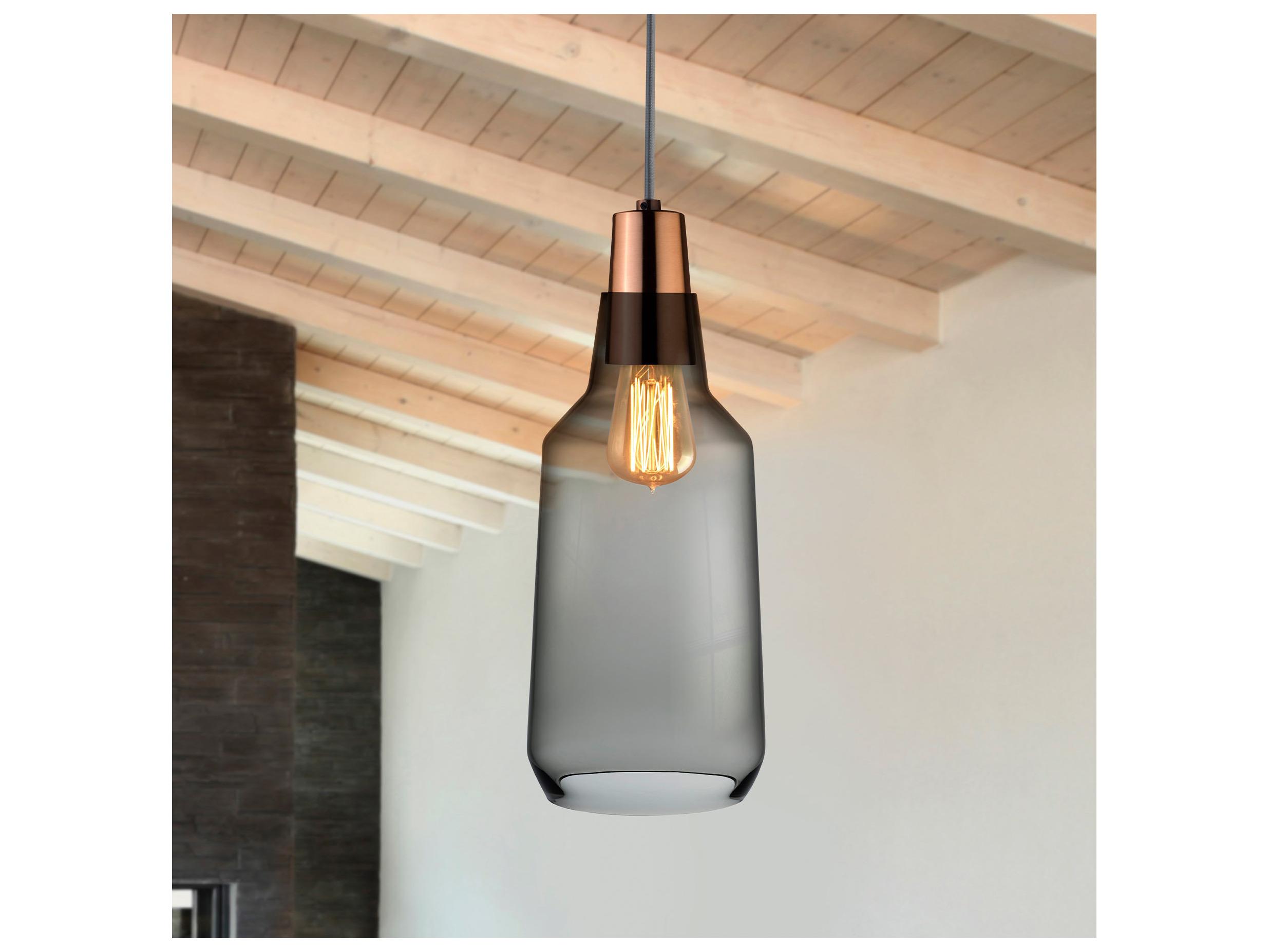 NUDE Mono Smoke With Copper Mini Pendant