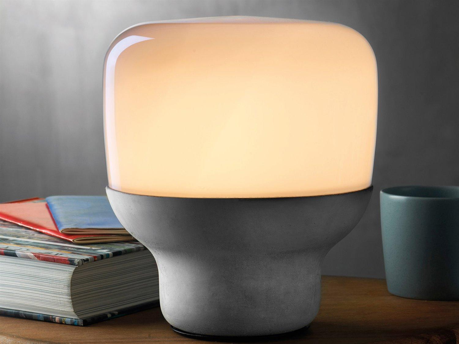 NUDE Smooth Opal White Table Lamp