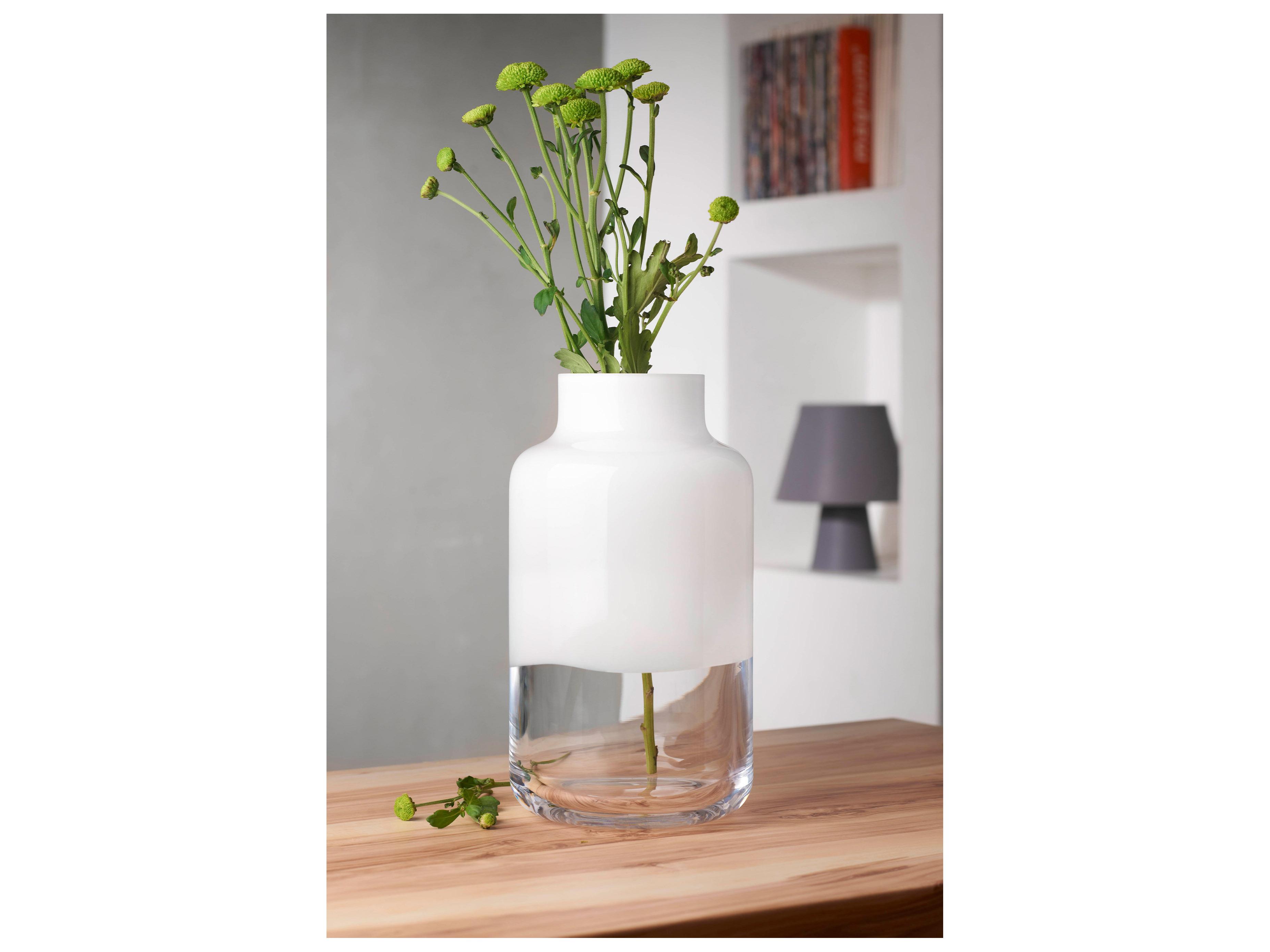 NUDE Magnolia Opal White Clear Vase