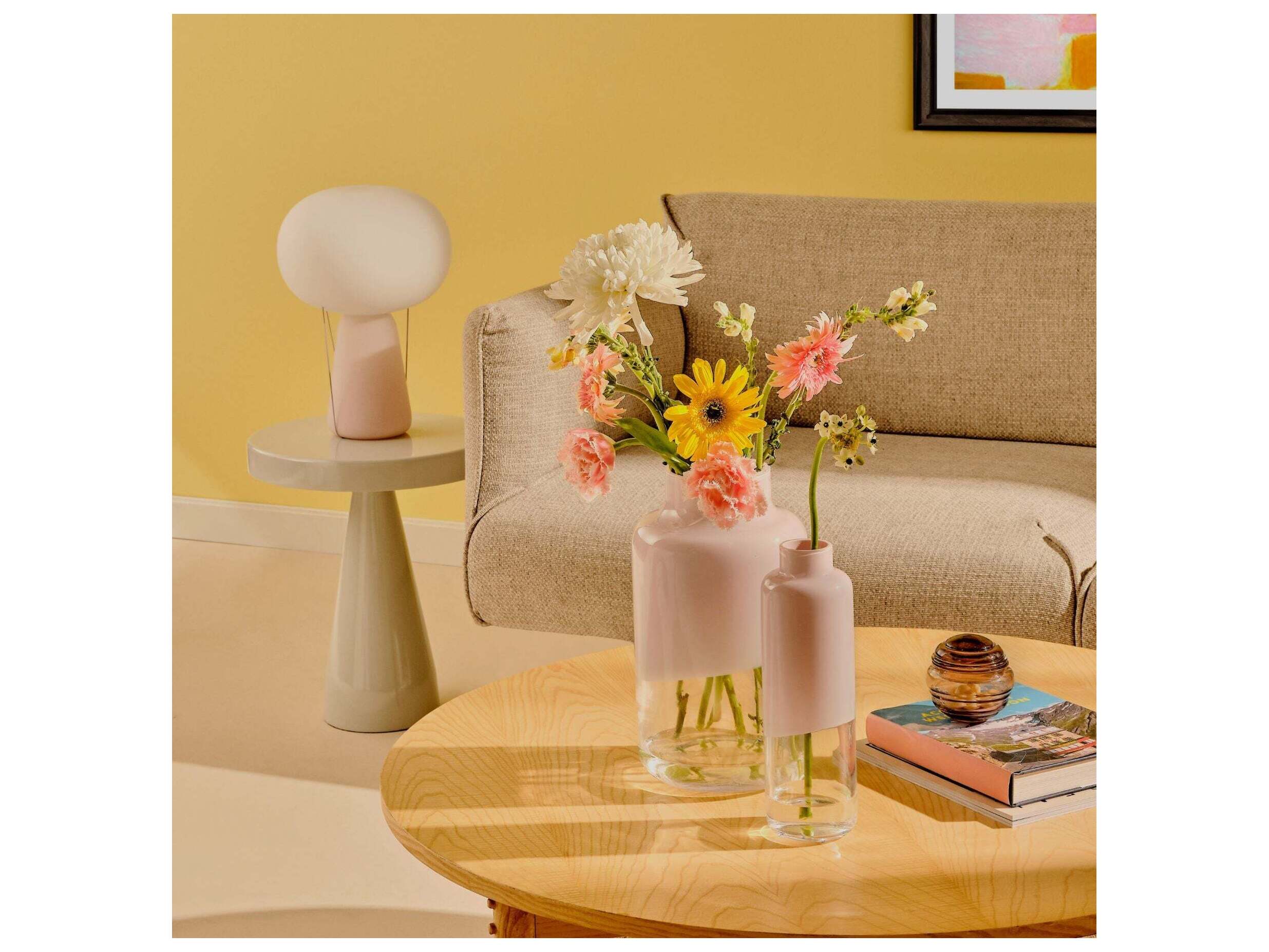 NUDE Magnolia Opal Pink Clear Vase