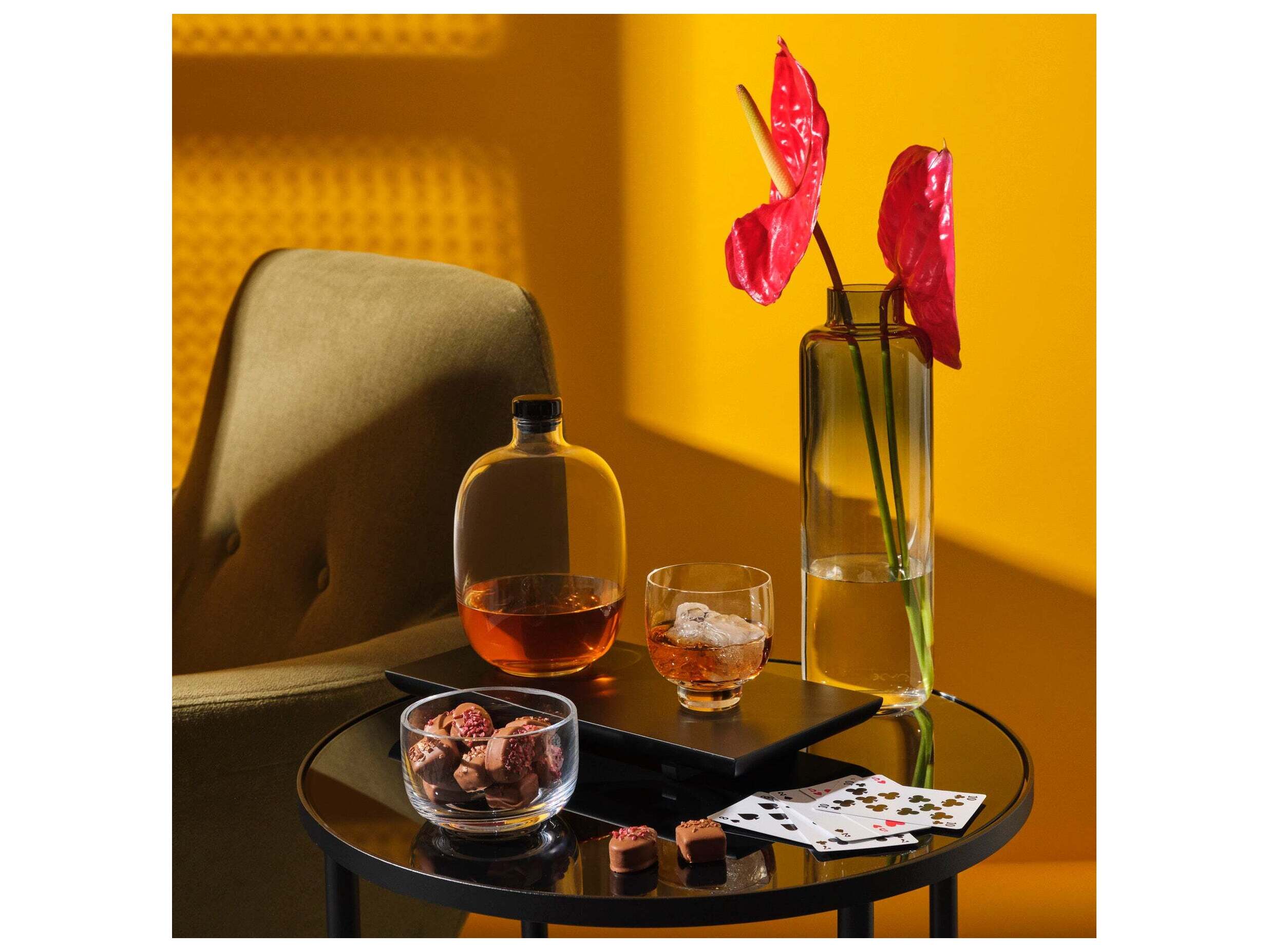 NUDE Magnolia Blue Clear Vase