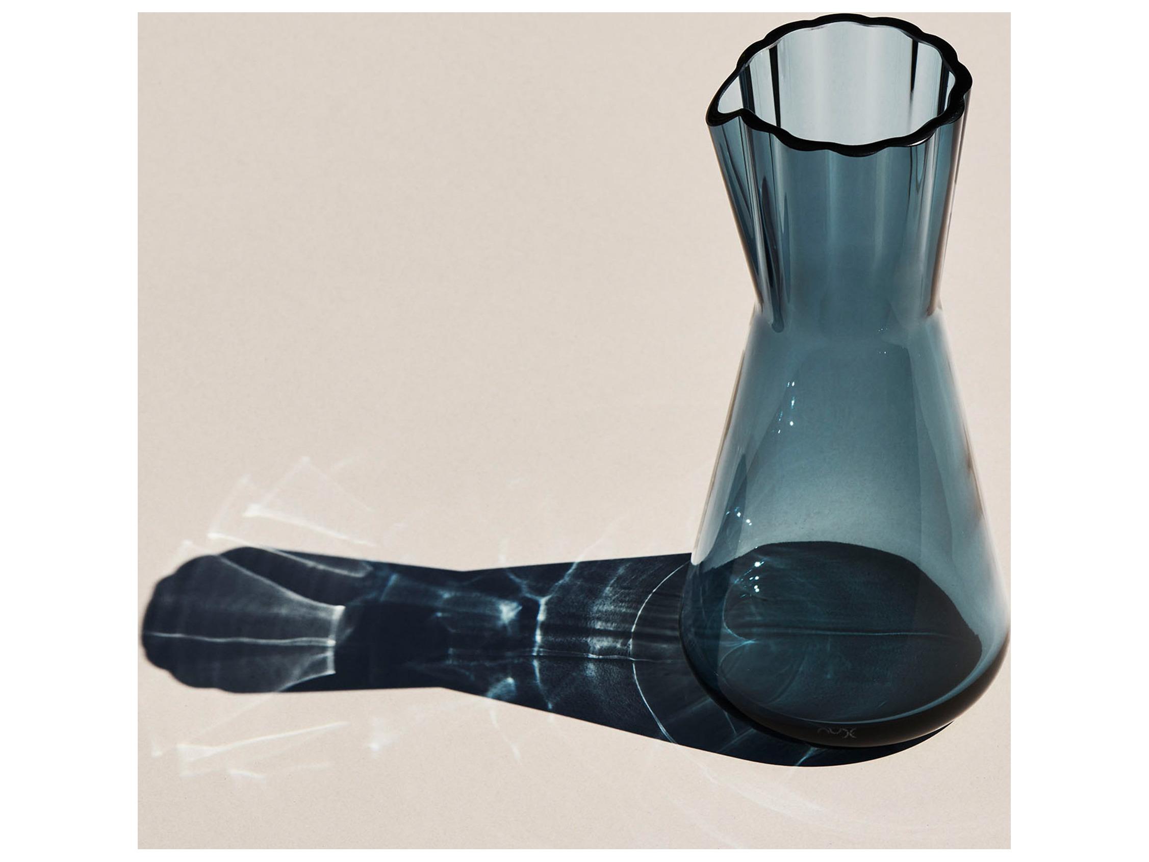 NUDE Lady Steel Blue Decanter