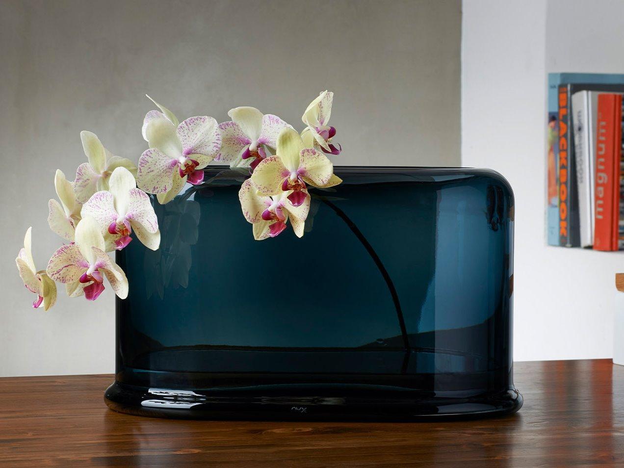 NUDE Layers Steel Blue Vase