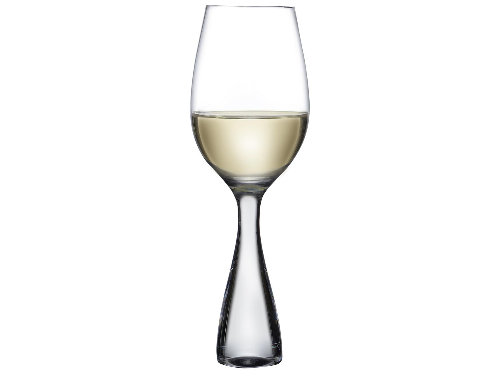 NUDE Wine Party Clear White Wine Glass Set of 2