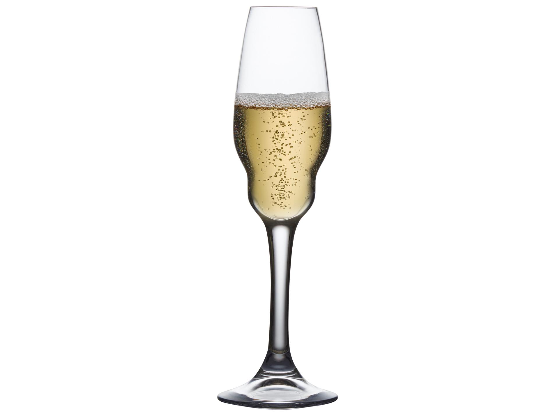 NUDE Heads Up Clear Champagne Glass Set of 2