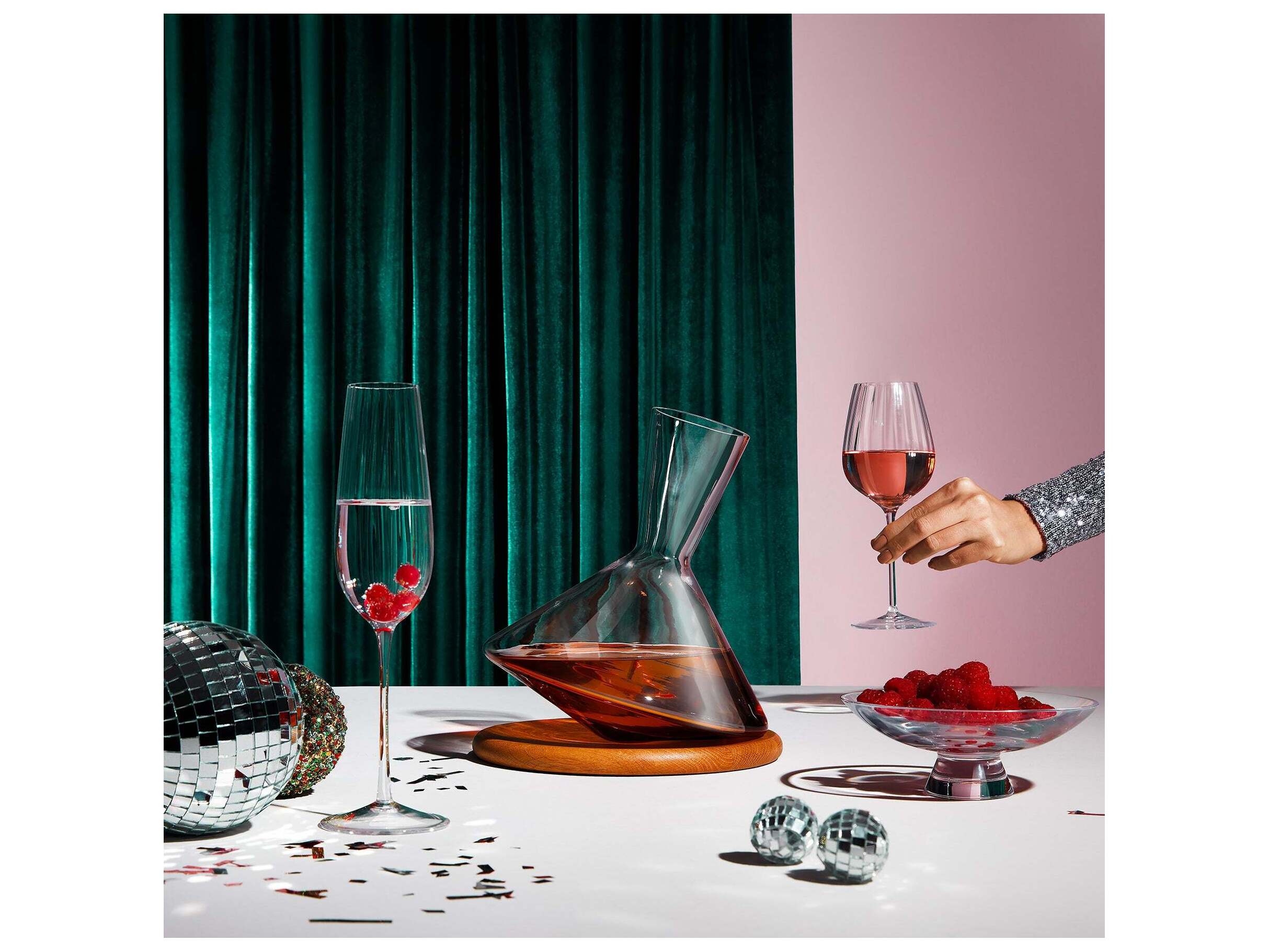 NUDE Round Up Clear Champagne Flute Set of 2