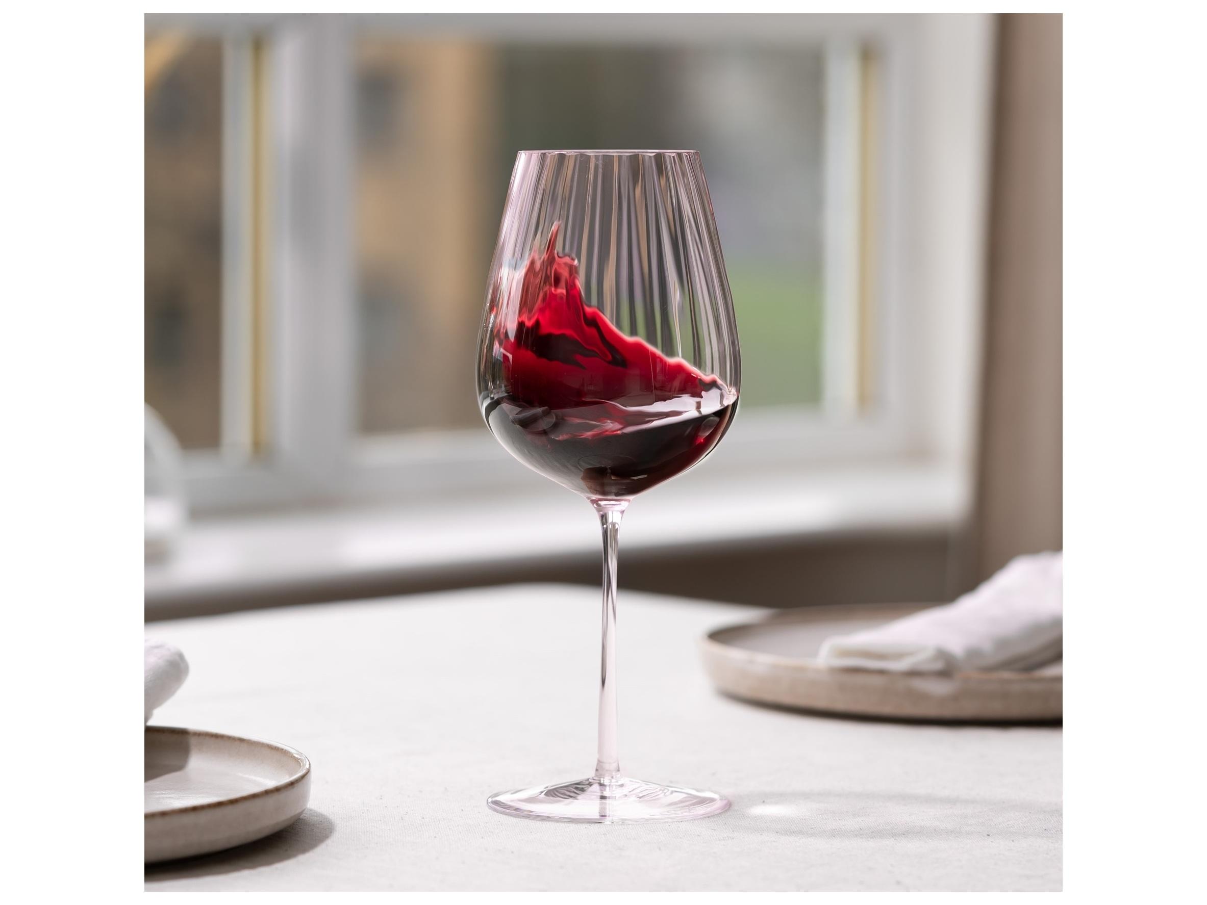 NUDE Round Up Dusty Rose Red Wine Glass Set of 2