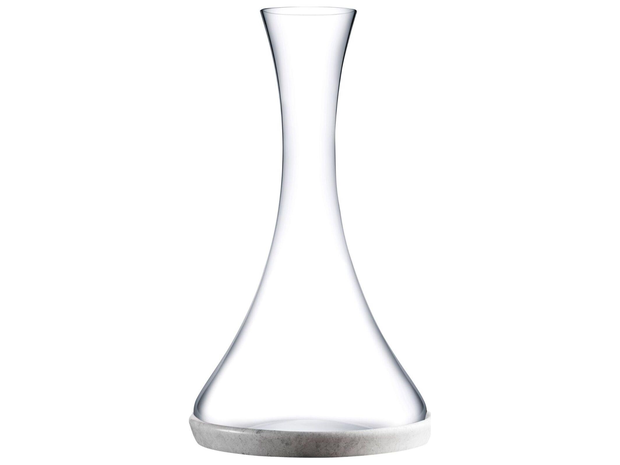 NUDE Jazz Clear Decanter with Marble Base