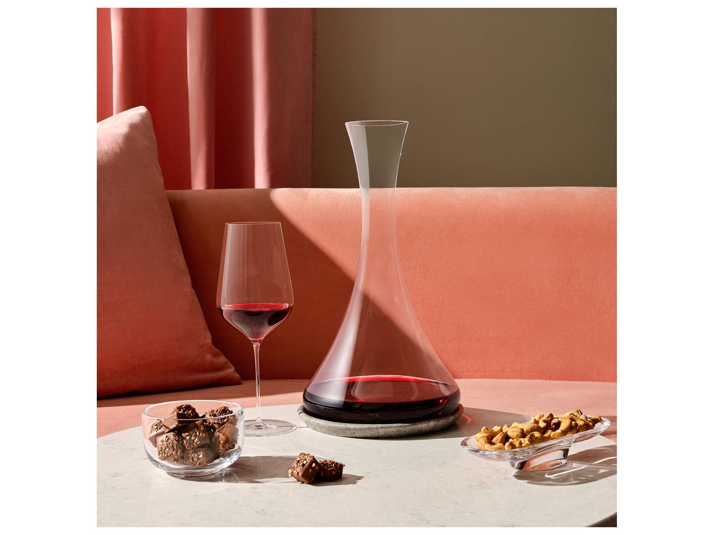 NUDE Jazz Clear Decanter with Marble Base