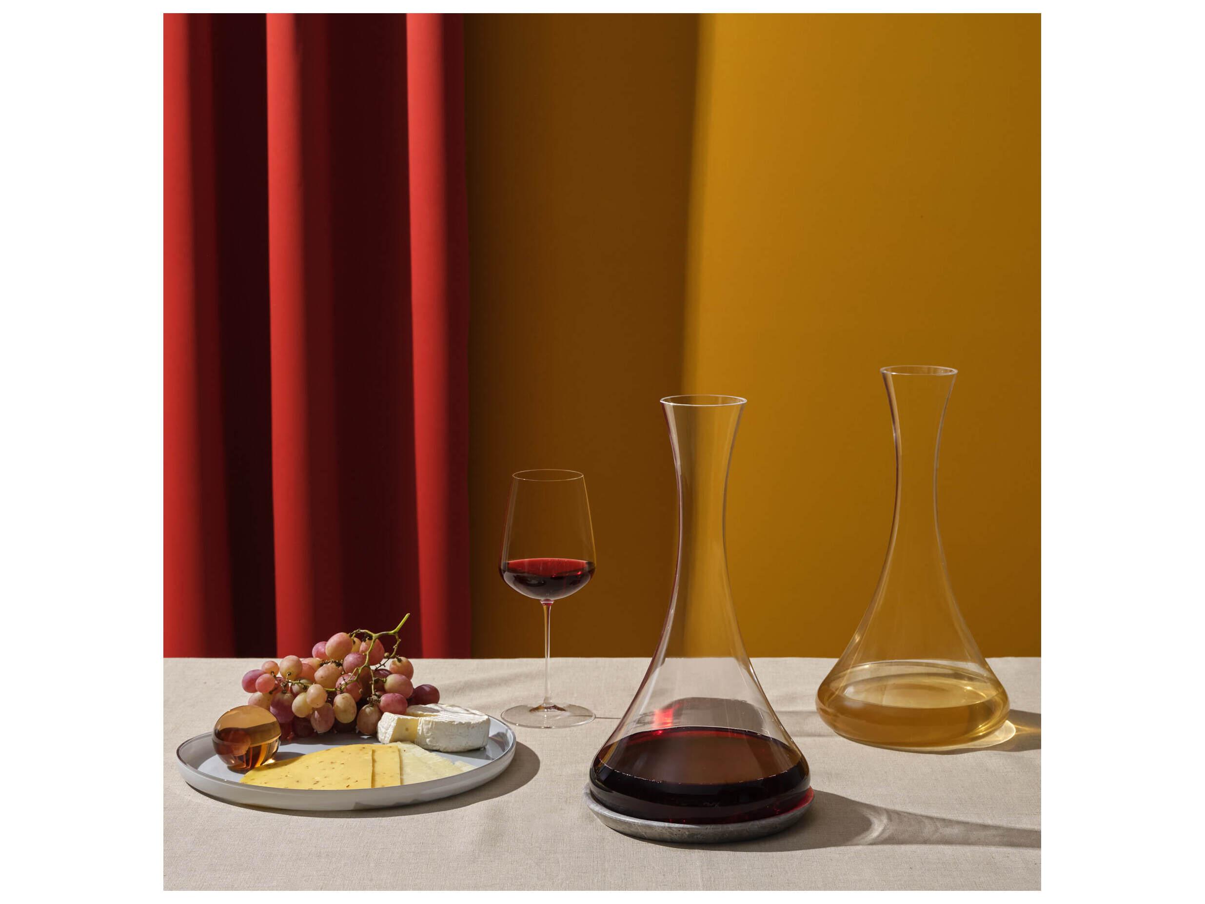 NUDE Jazz Clear Decanter with Marble Base