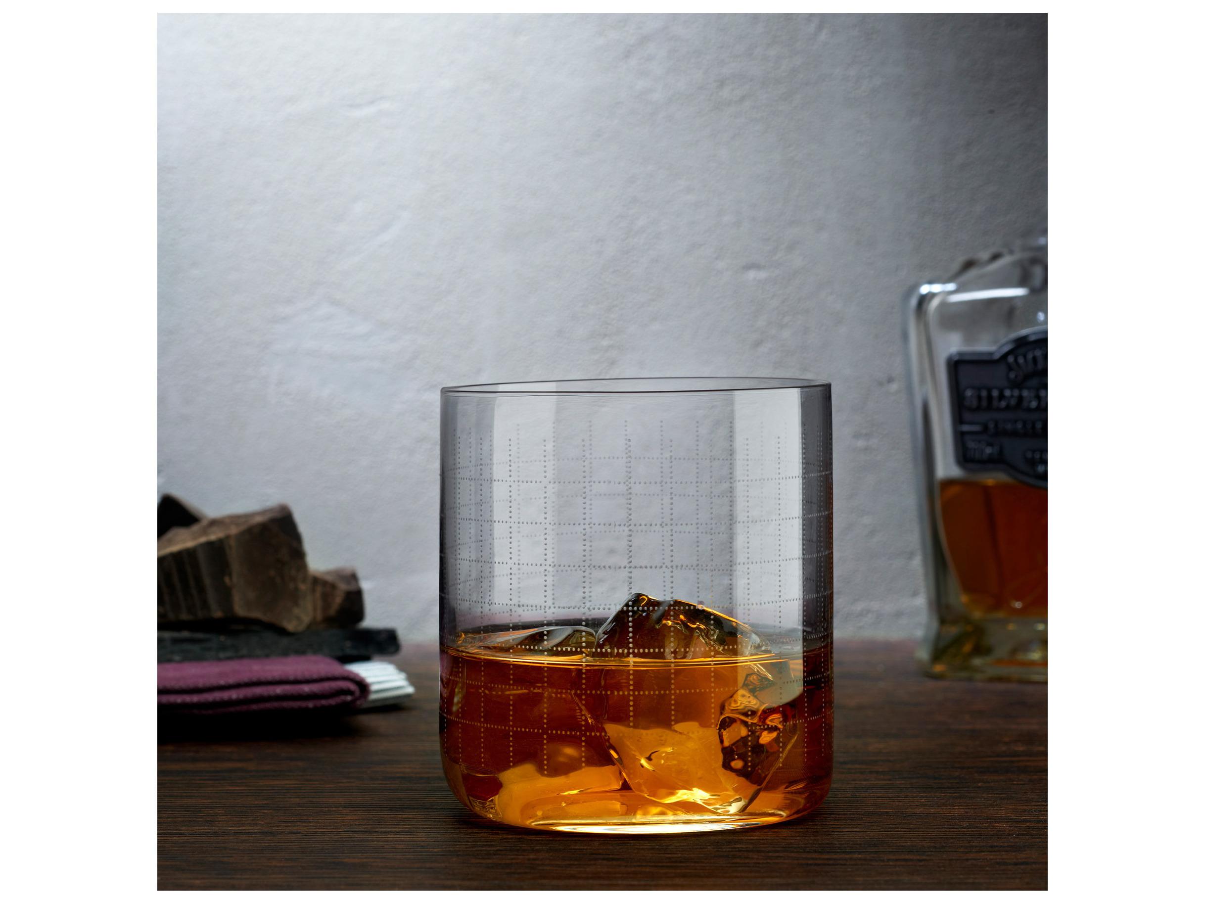 NUDE Finesse Grid DOF Whiskey Glass Set of 4
