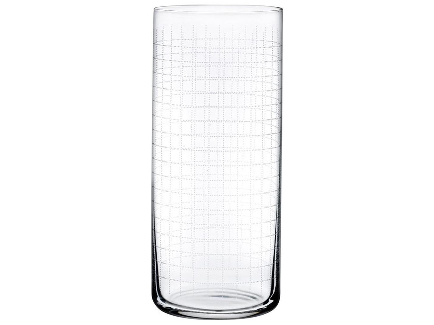 NUDE Finesse Grid Long Drink Glass Set of 4