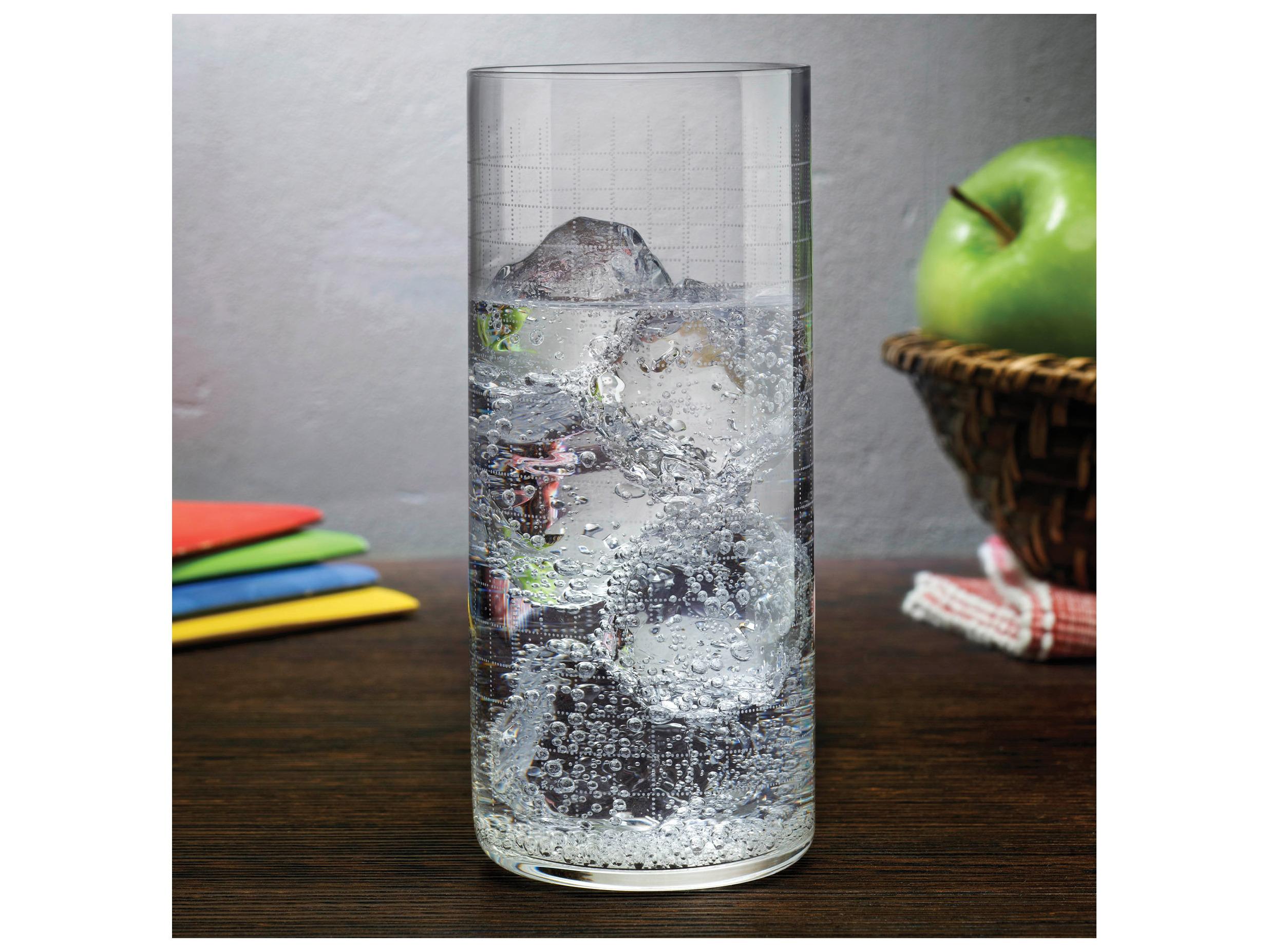 NUDE Finesse Grid Long Drink Glass Set of 4