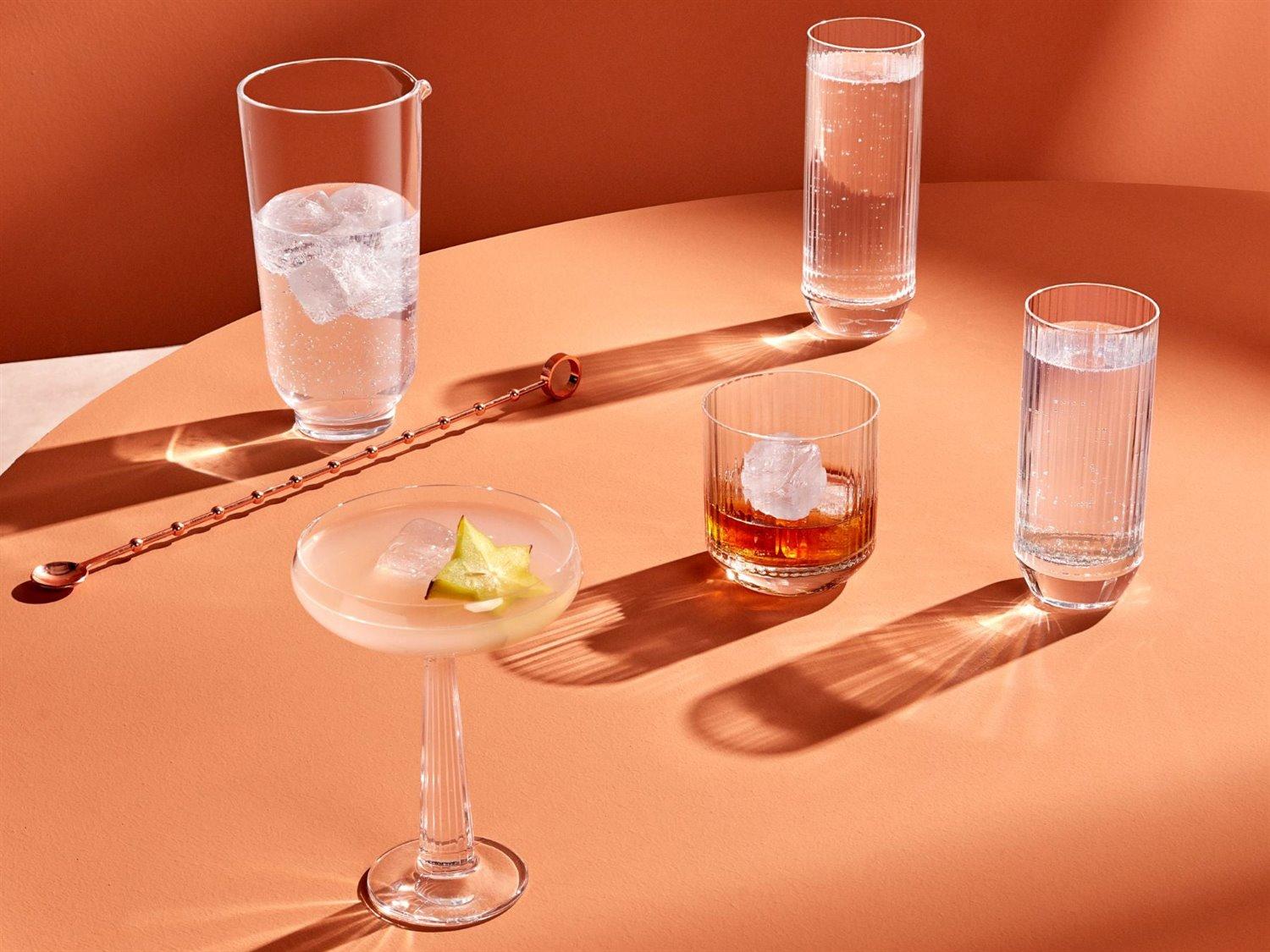 NUDE Big Top Clear Highball Glass Set of 4