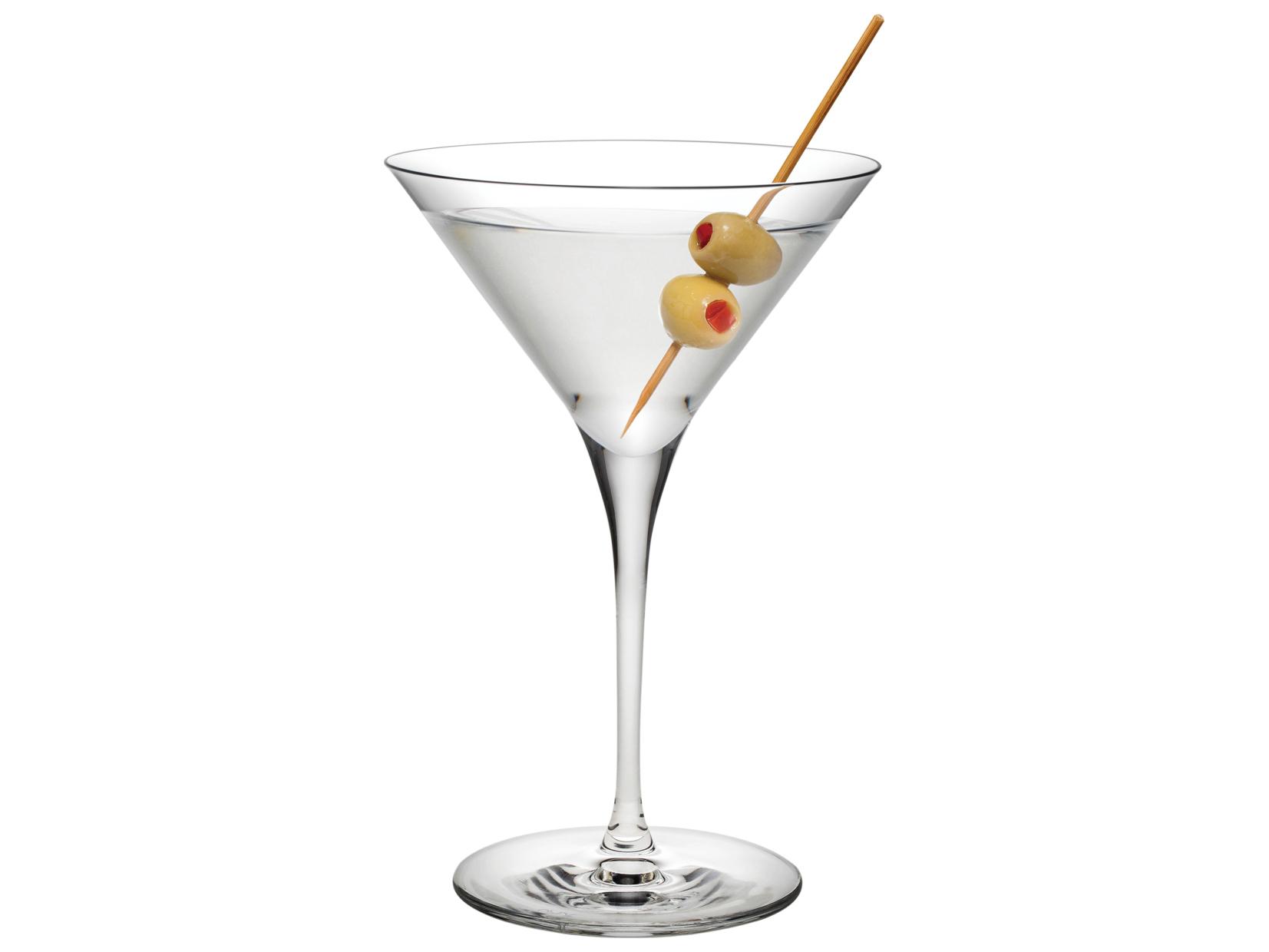 NUDE Vintage Clear Martini Glass Set of 2